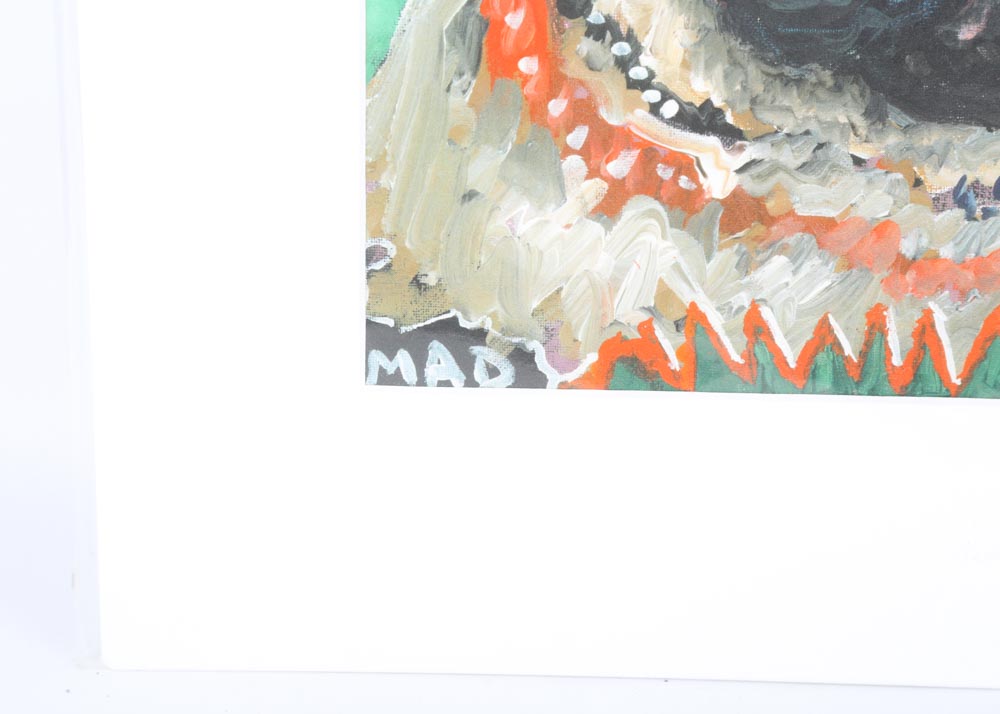 Mark Durham "Mad Pug" Offset Lithograph on Paper