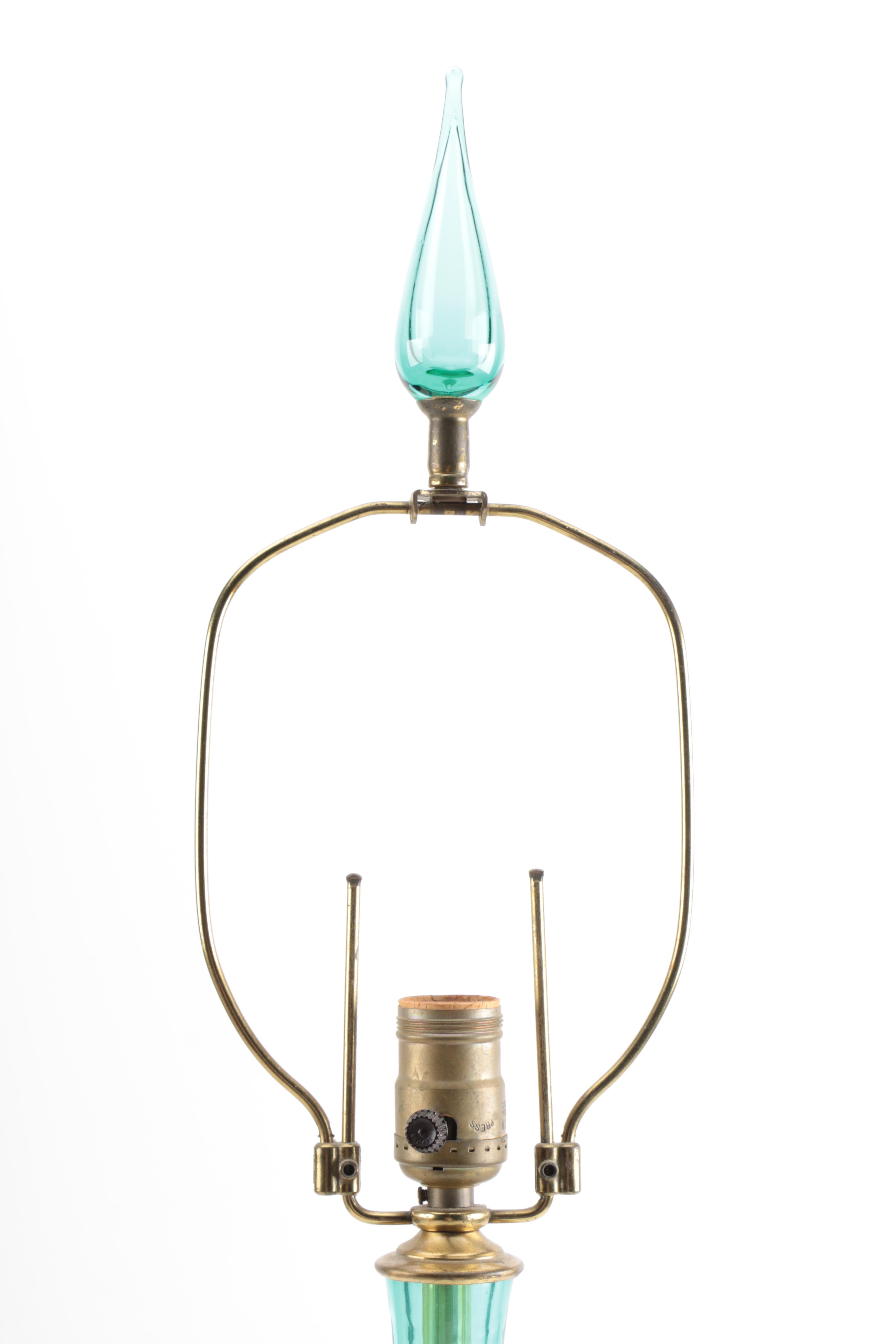 Vintage Translucent Glass Body Table Lamp
