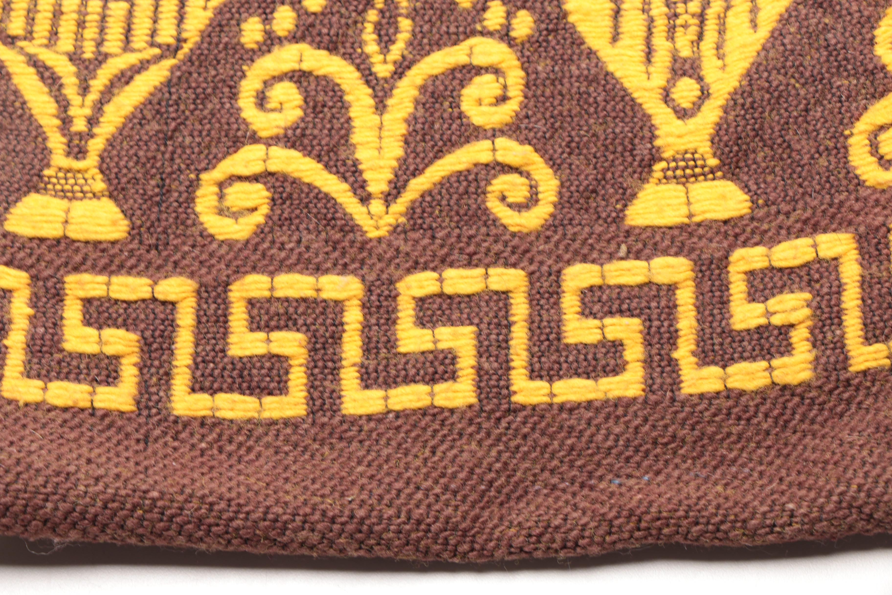 Vintage Handmade Greek Woven Rayon Satchels