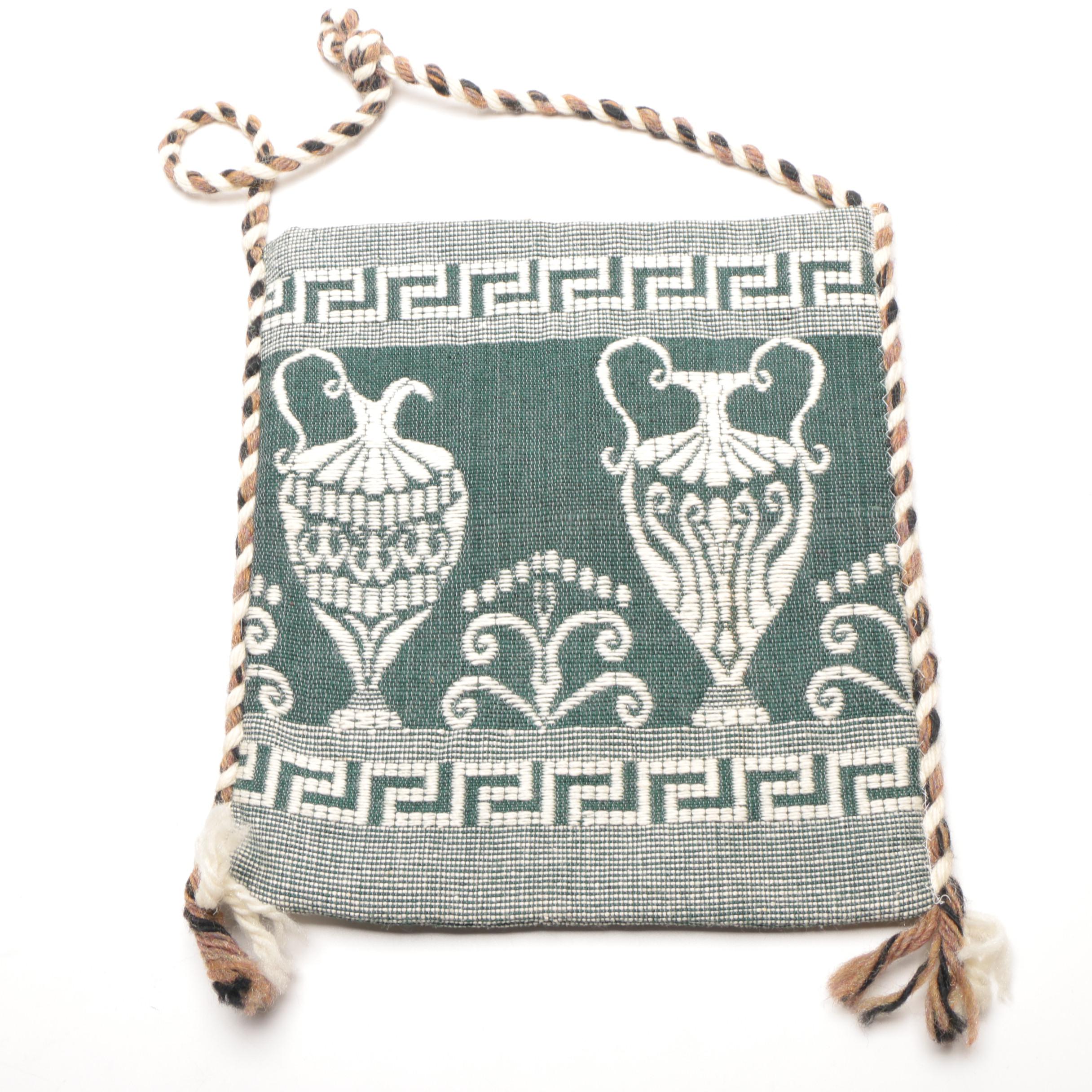 Vintage Handmade Greek Woven Rayon Satchels