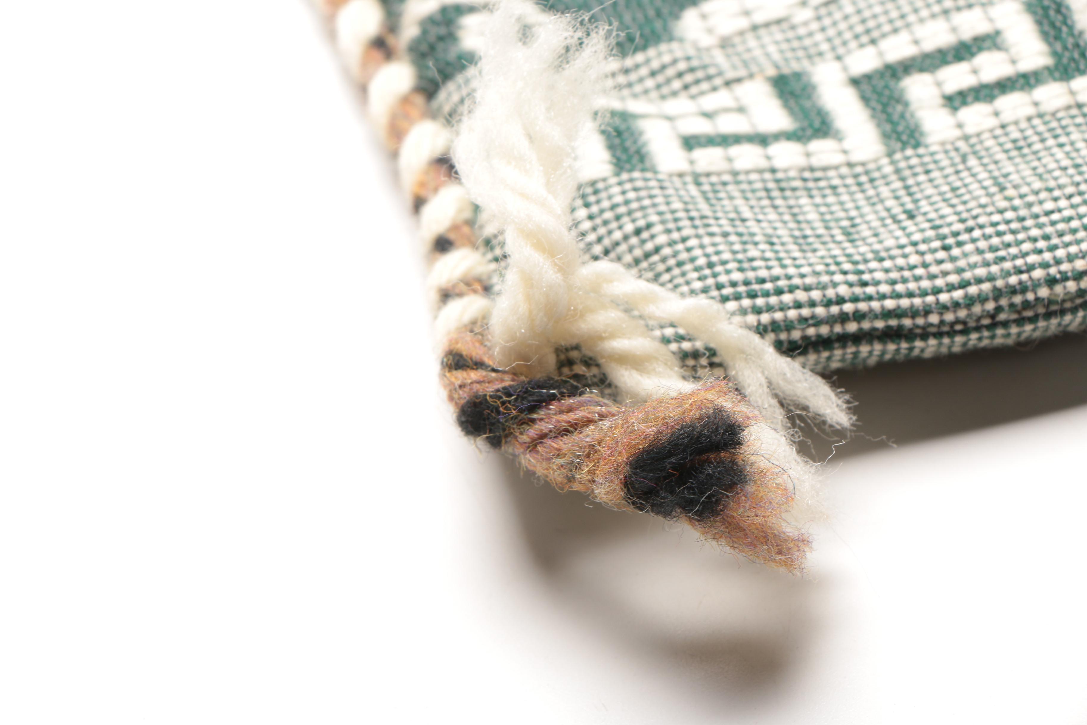 Vintage Handmade Greek Woven Rayon Satchels