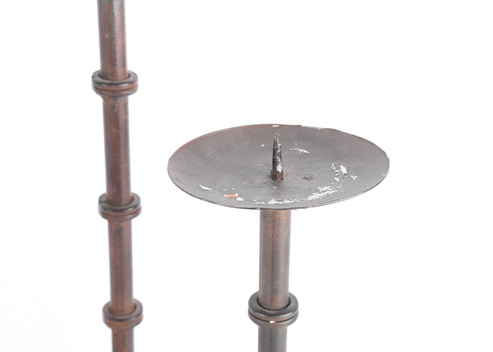 Rustic Iron Candle Holders