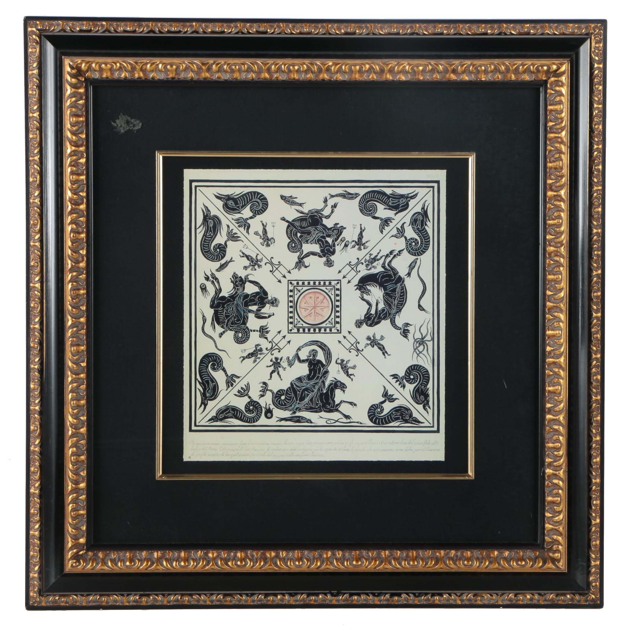 Reproduction Lithograph on Paper "Golden Star"