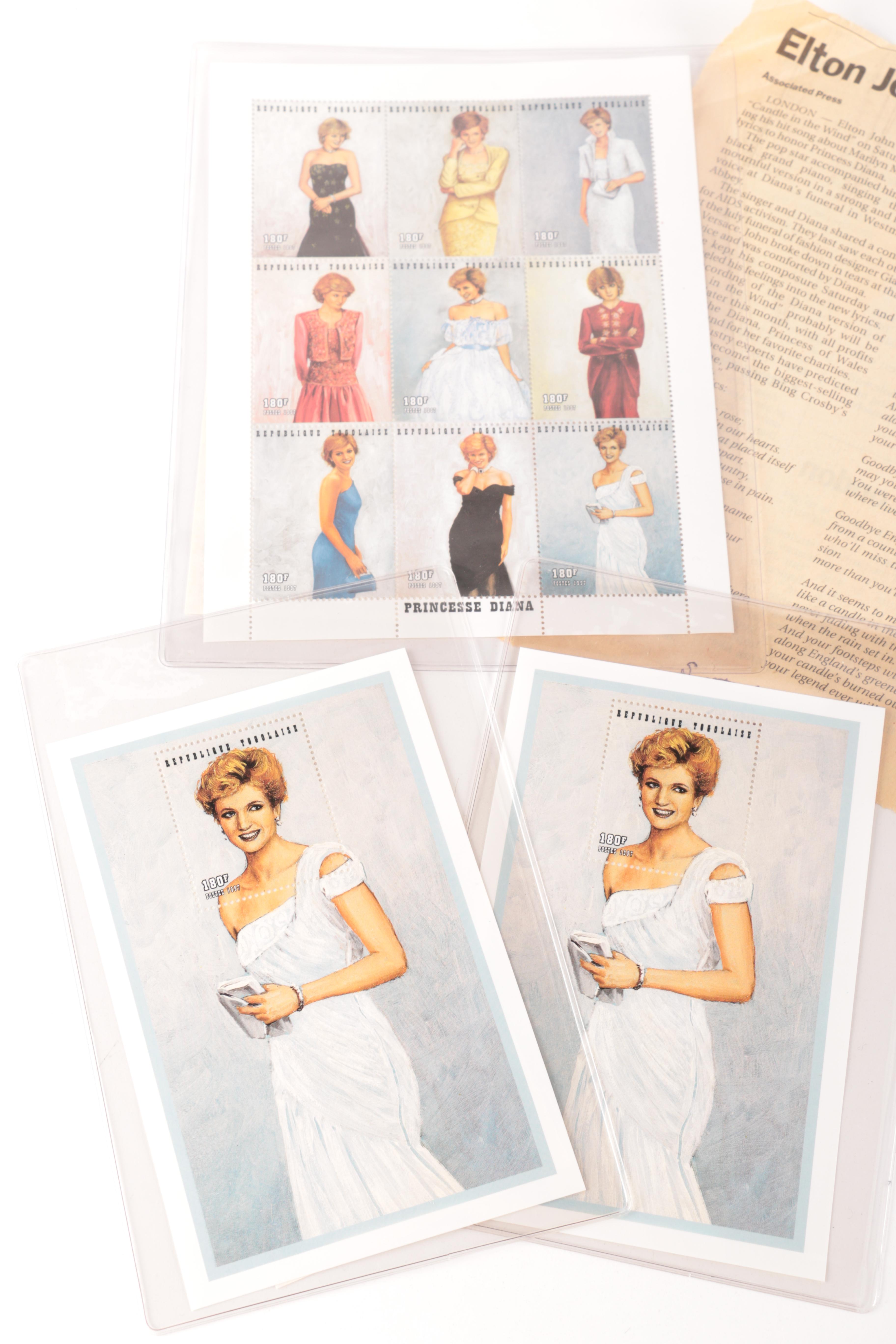 Royal Worcester Princess Diana Collectible Marriage and Plates and Clippings