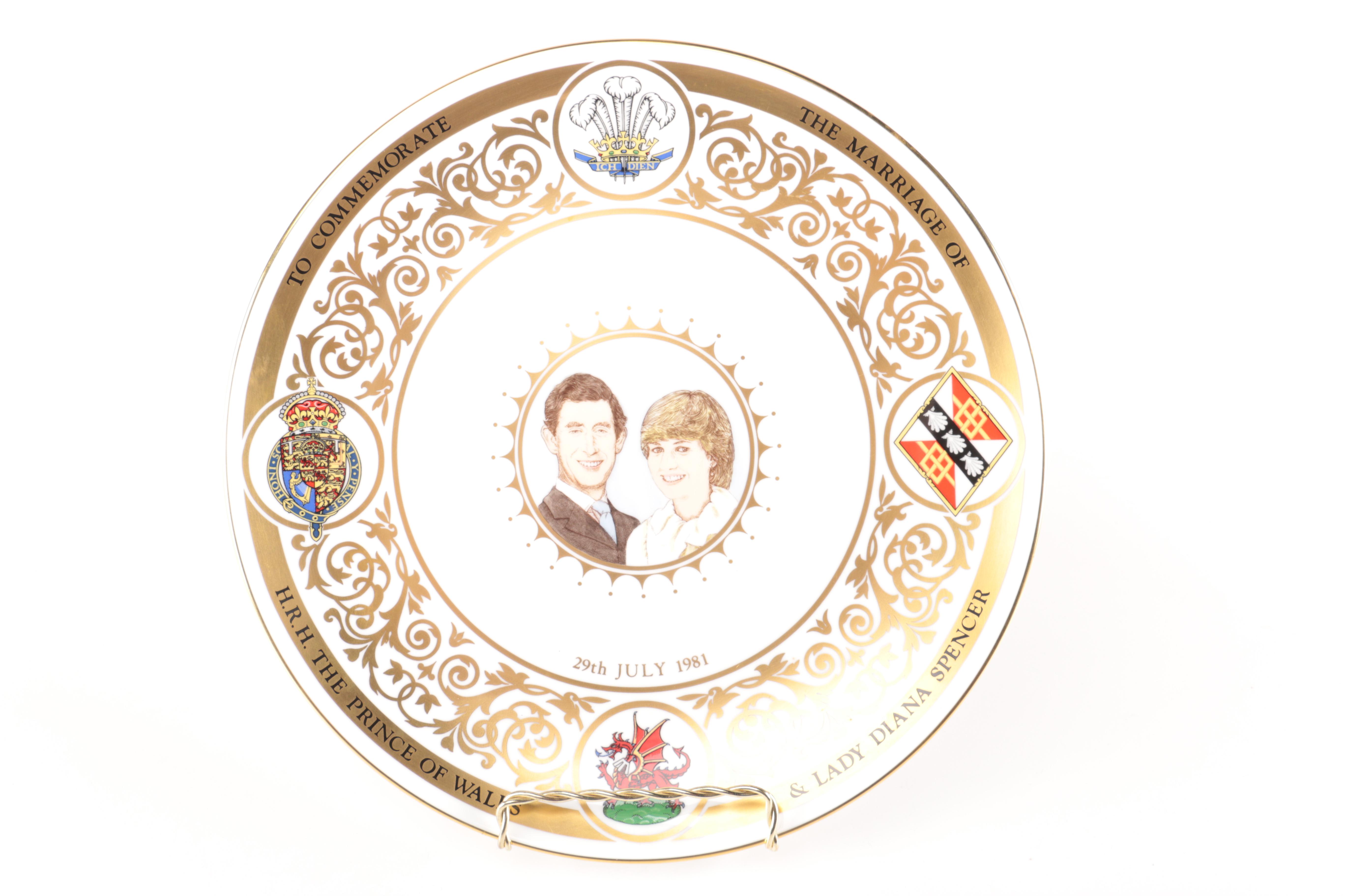 Royal Worcester Princess Diana Collectible Marriage and Plates and Clippings