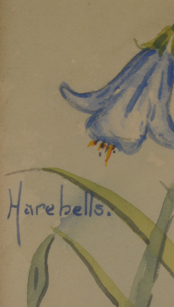 Pair of Kahatcha Original Floral Watercolor Paintings