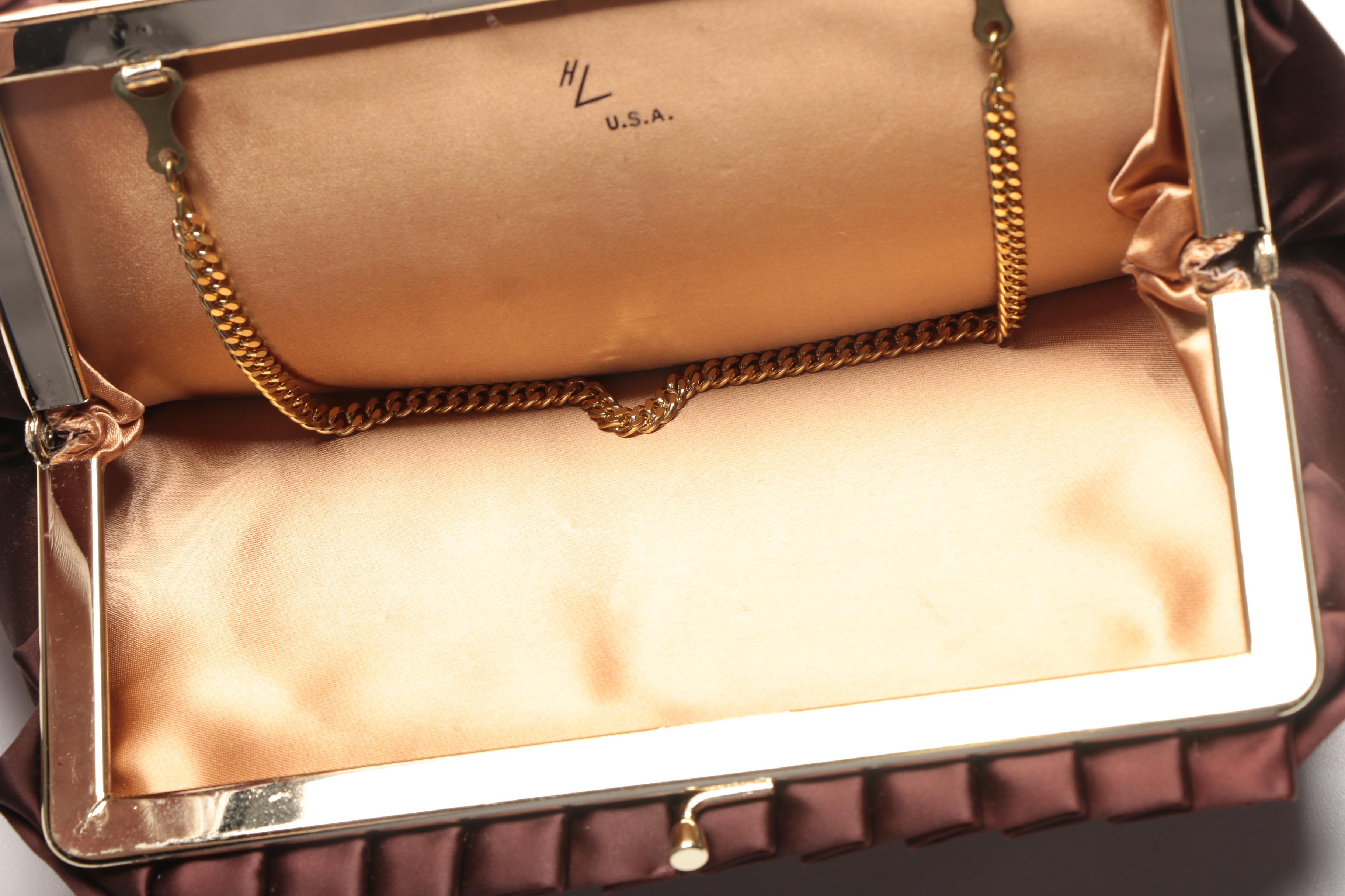 Assortment of Handbags Including Split Calfskin Leather Bag