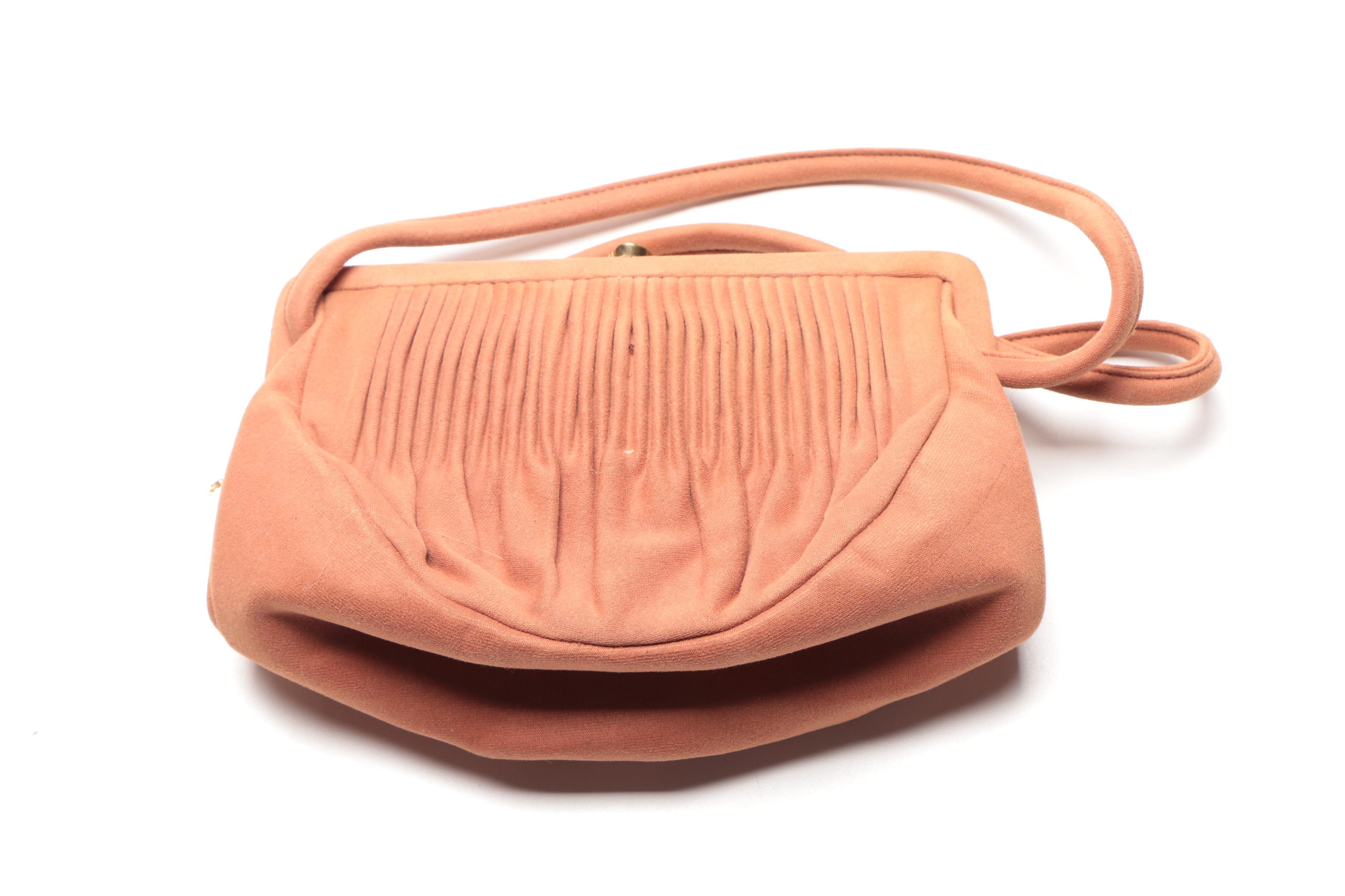 Assortment of Handbags Including Split Calfskin Leather Bag