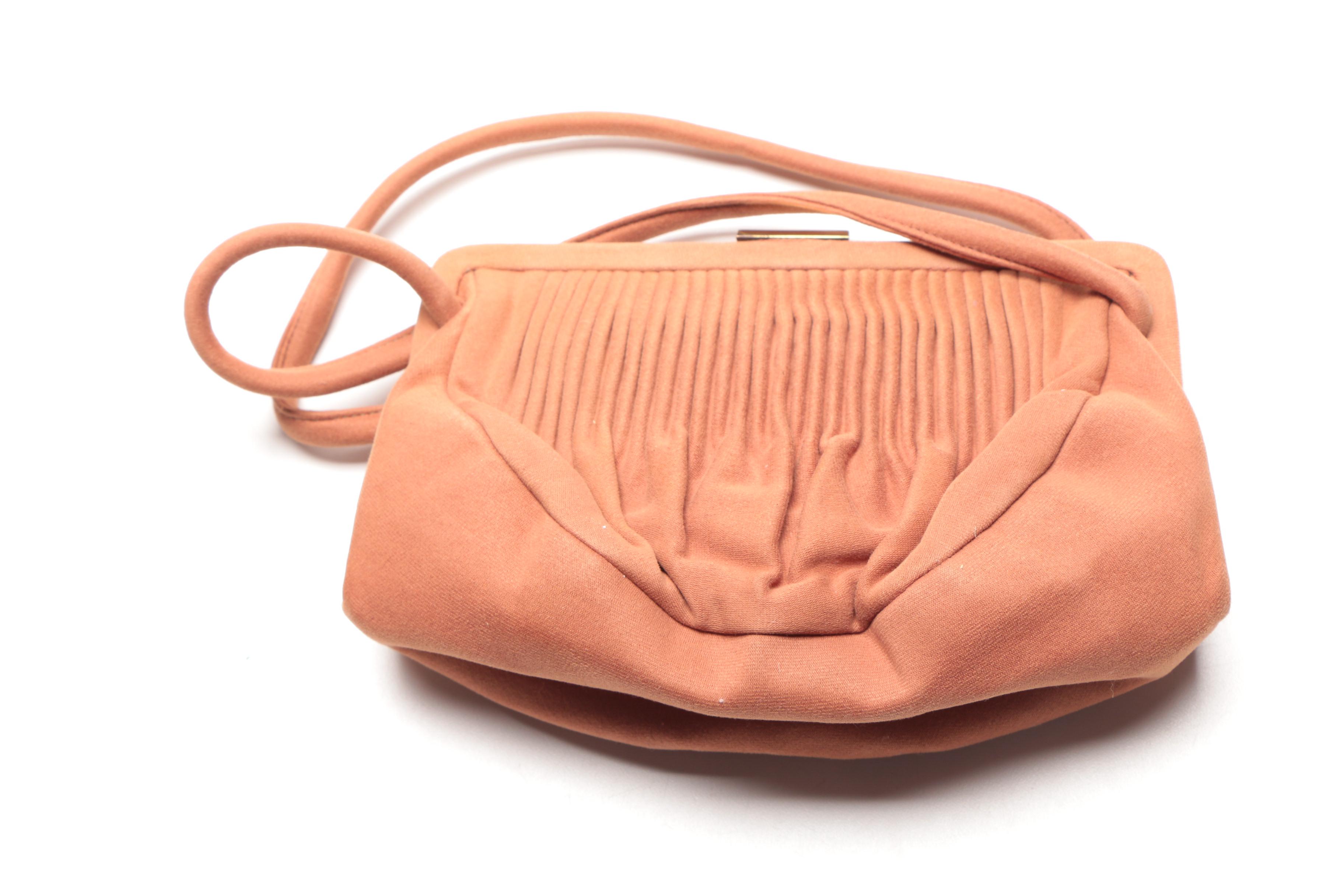 Assortment of Handbags Including Split Calfskin Leather Bag