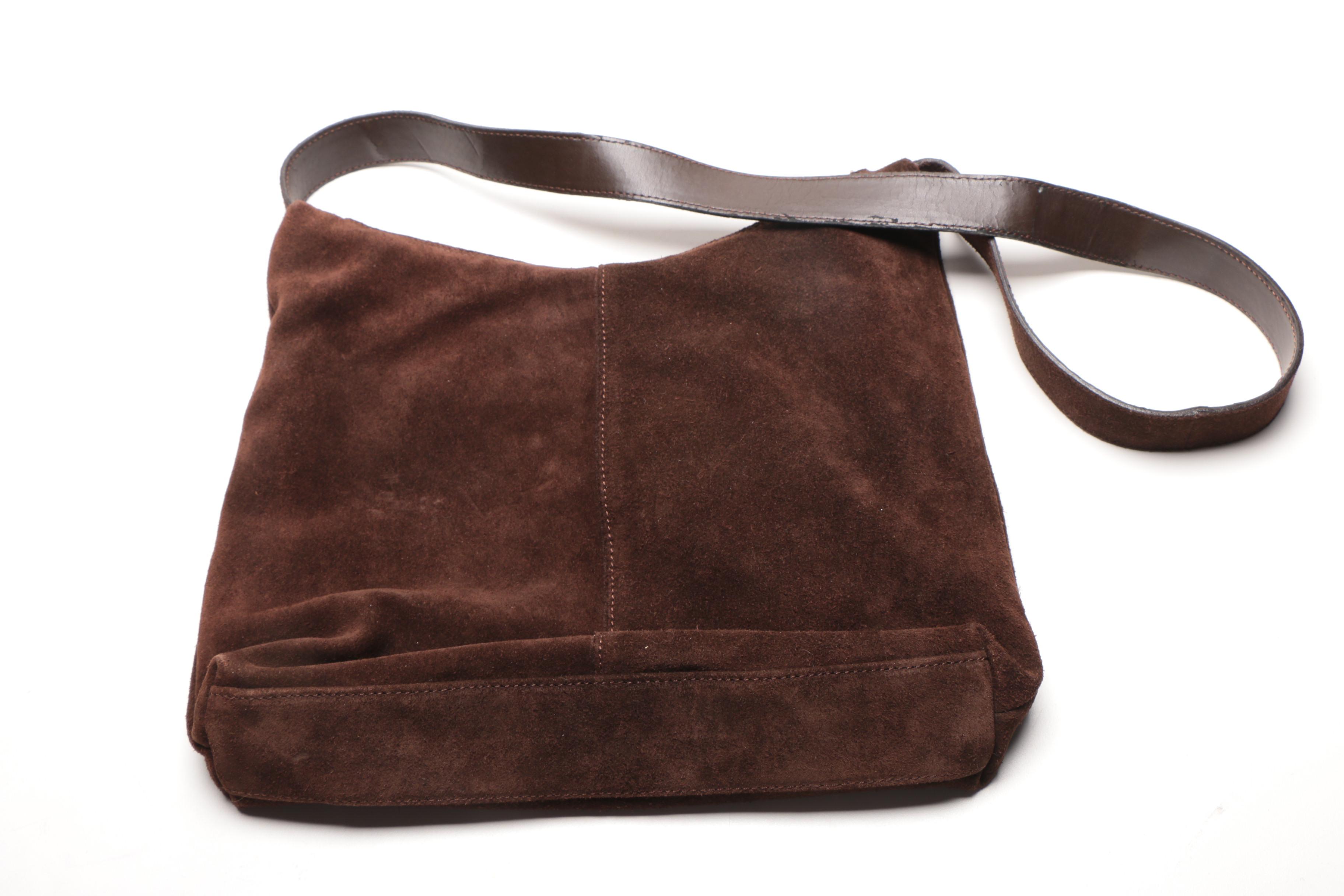 Assortment of Handbags Including Split Calfskin Leather Bag