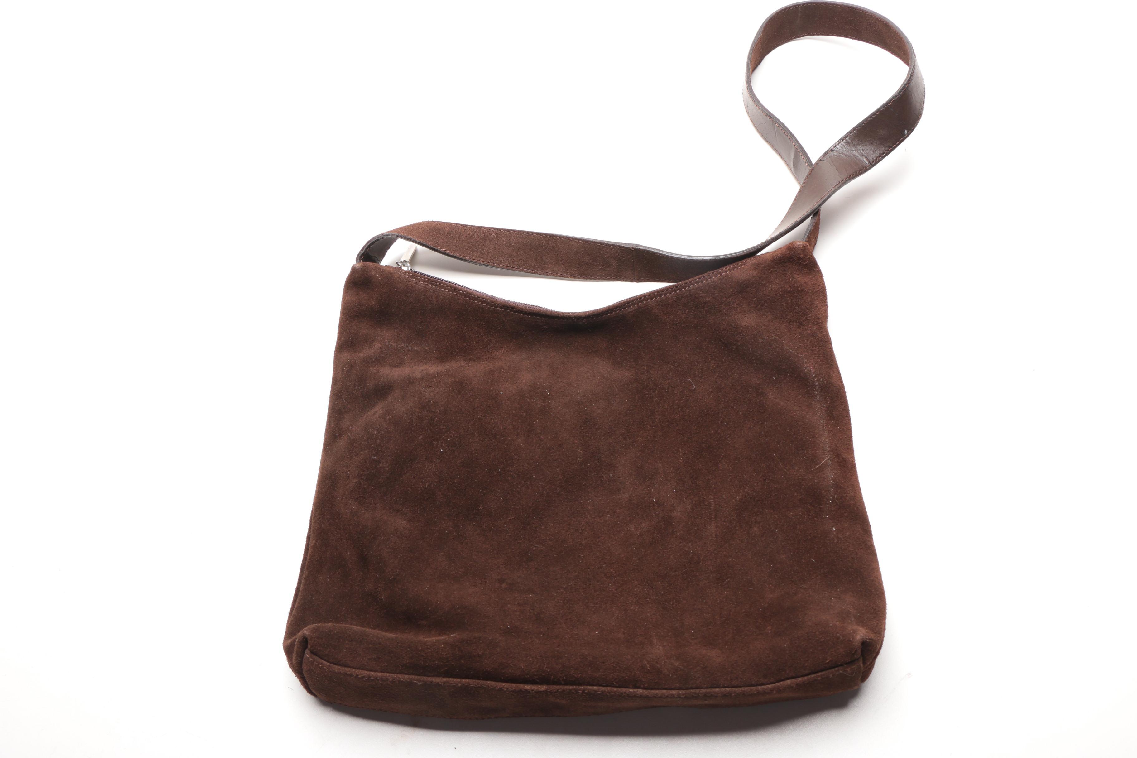 Assortment of Handbags Including Split Calfskin Leather Bag