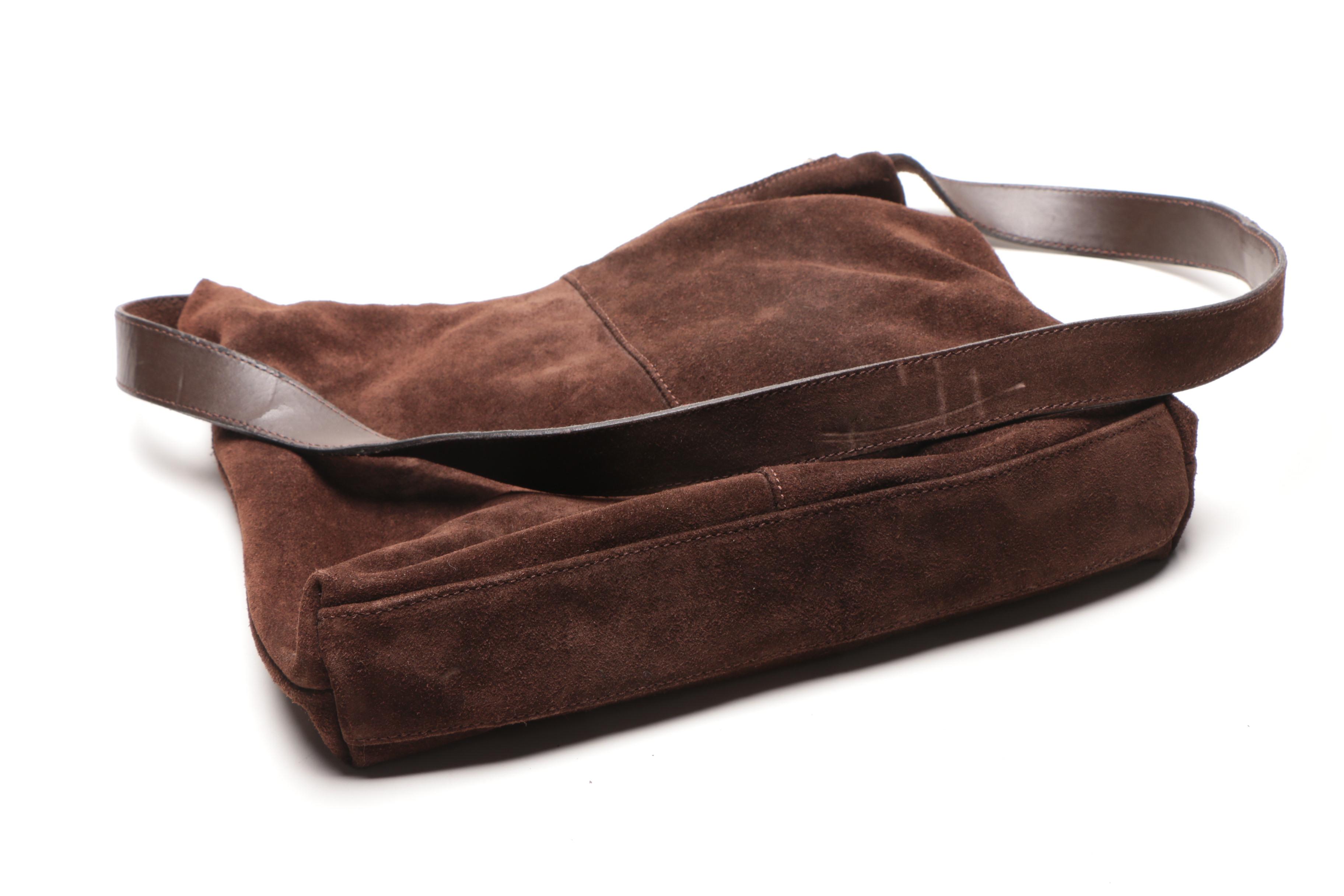 Assortment of Handbags Including Split Calfskin Leather Bag