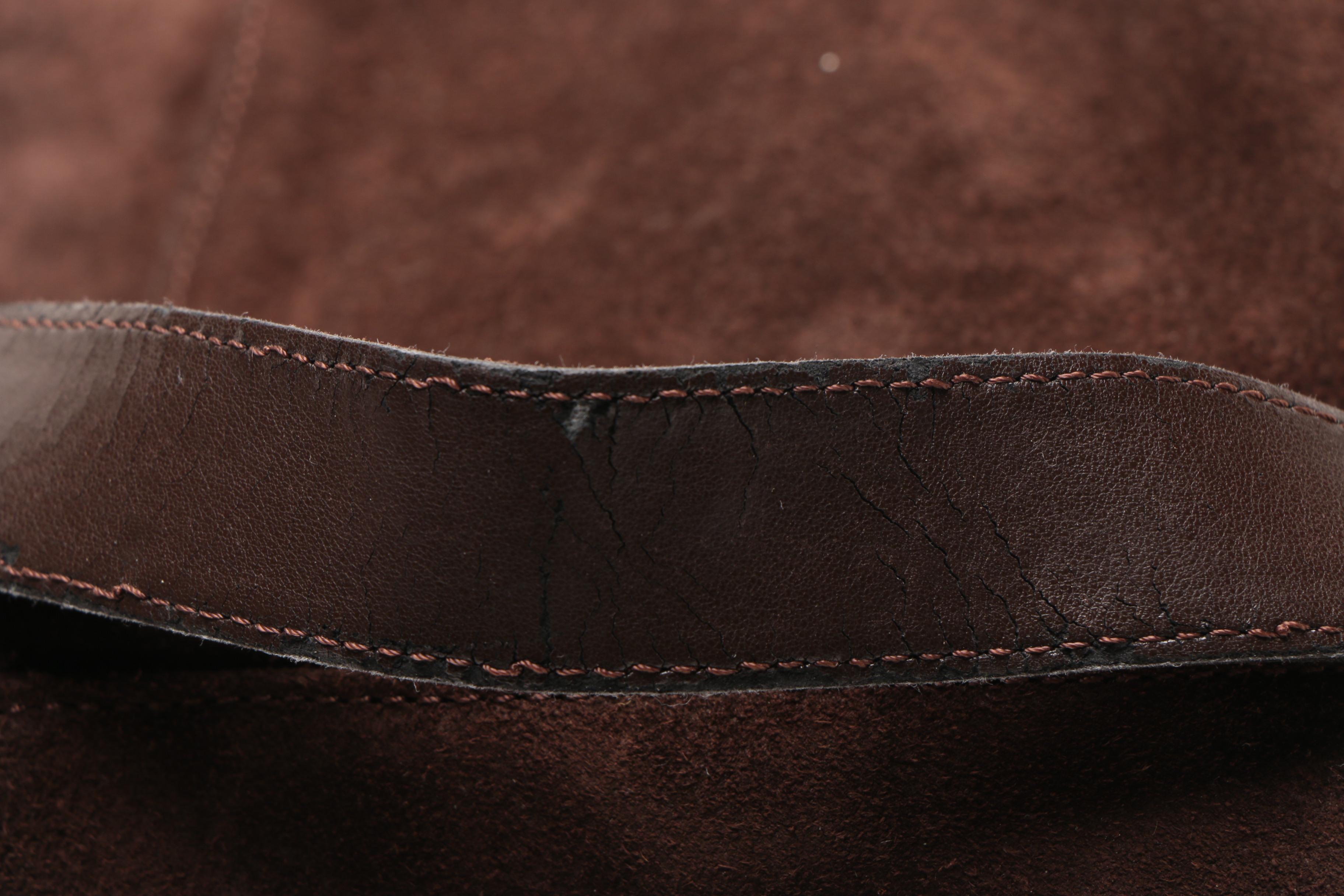 Assortment of Handbags Including Split Calfskin Leather Bag