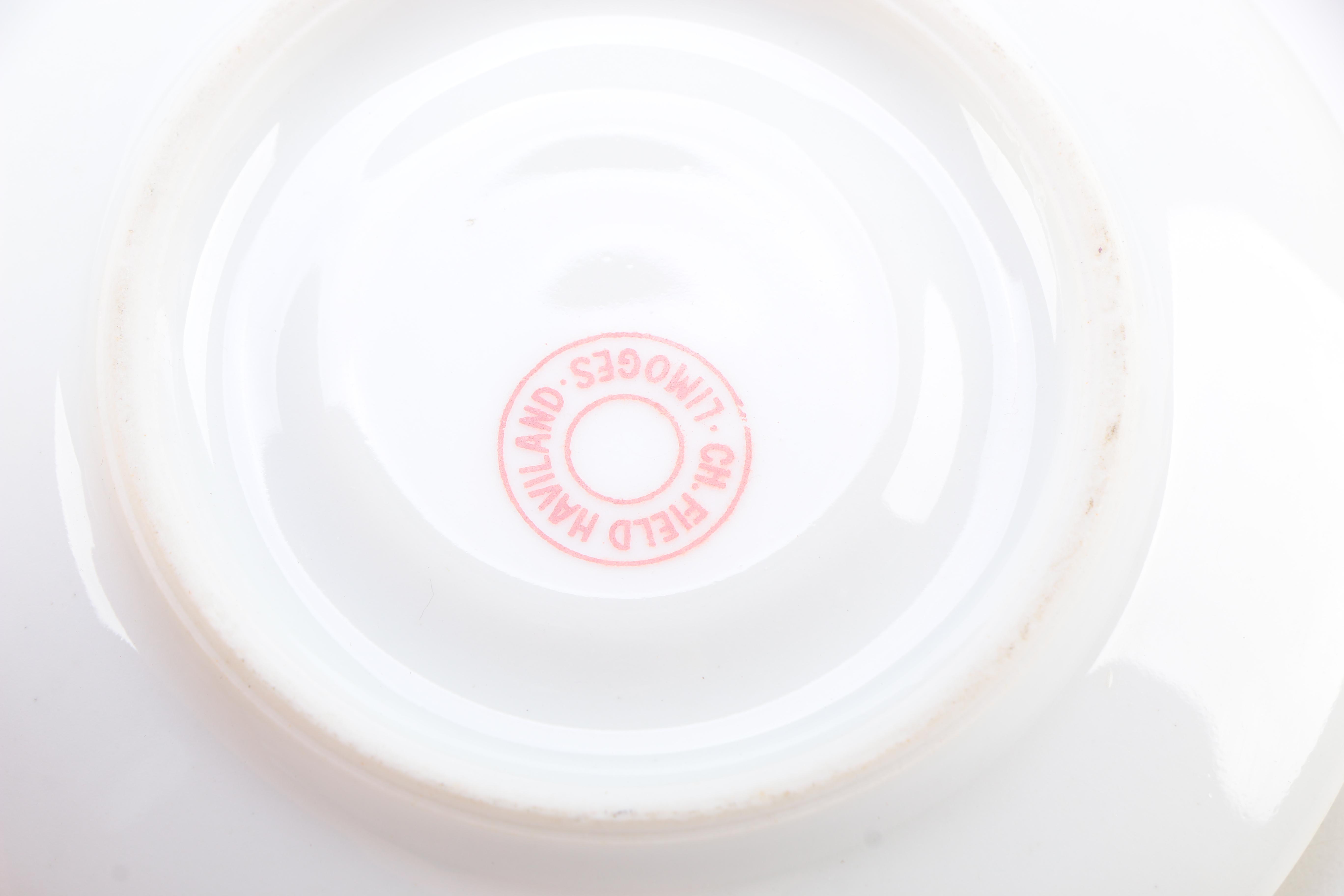 Charles Field Haviland Porcelain Teacups and Saucers