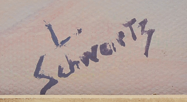 L. Schwartz Original Contemporary Oil Crab Painting on Canvas