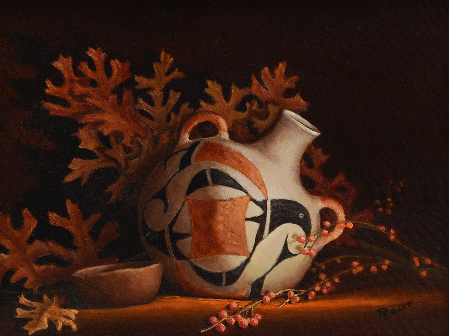 D. Darst Original Contemporary Oil Still Life on Canvas