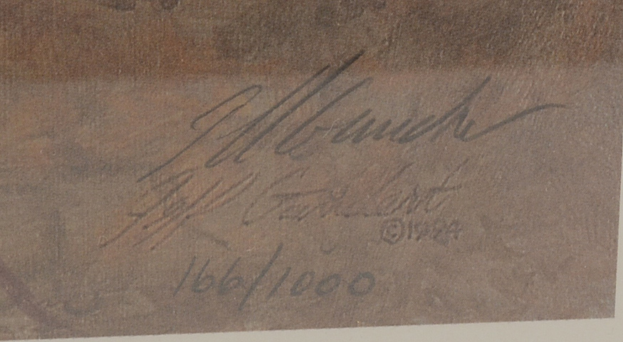 Jeff Gandert Signed Limited Edition 1994 Offset Lithograph "Out in the Fog: Red Fox"