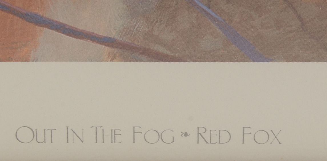 Jeff Gandert Signed Limited Edition 1994 Offset Lithograph "Out in the Fog: Red Fox"