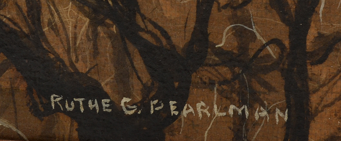 Ruthe G. Pearlman Original Gouache Painting on Board