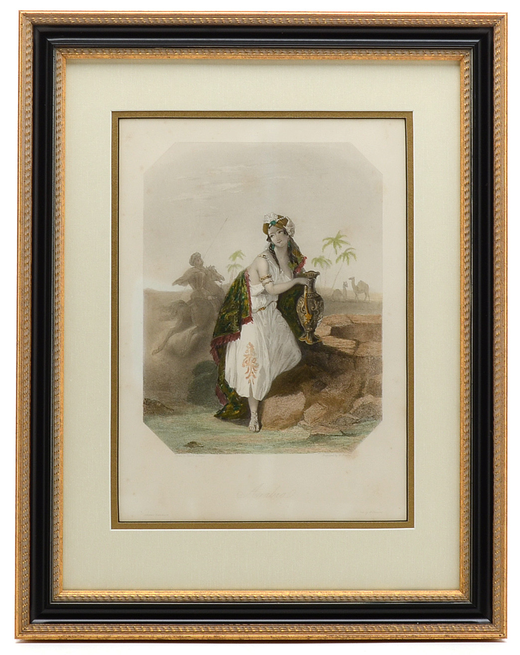 Eight 19th-Century Hand-Colored Steel Plate Engravings for 1837 Edition of "Finden's Tableaux"