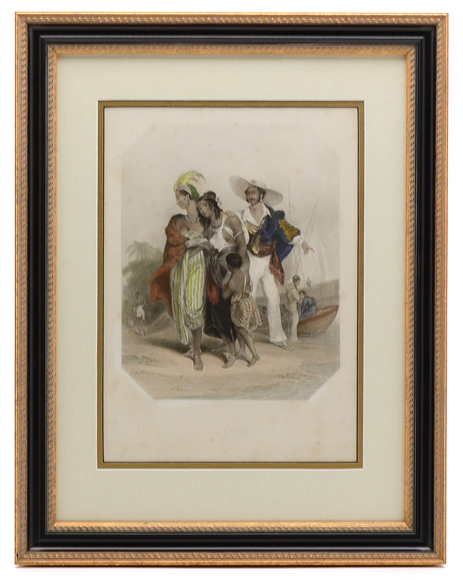 Eight 19th-Century Hand-Colored Steel Plate Engravings for 1837 Edition of "Finden's Tableaux"