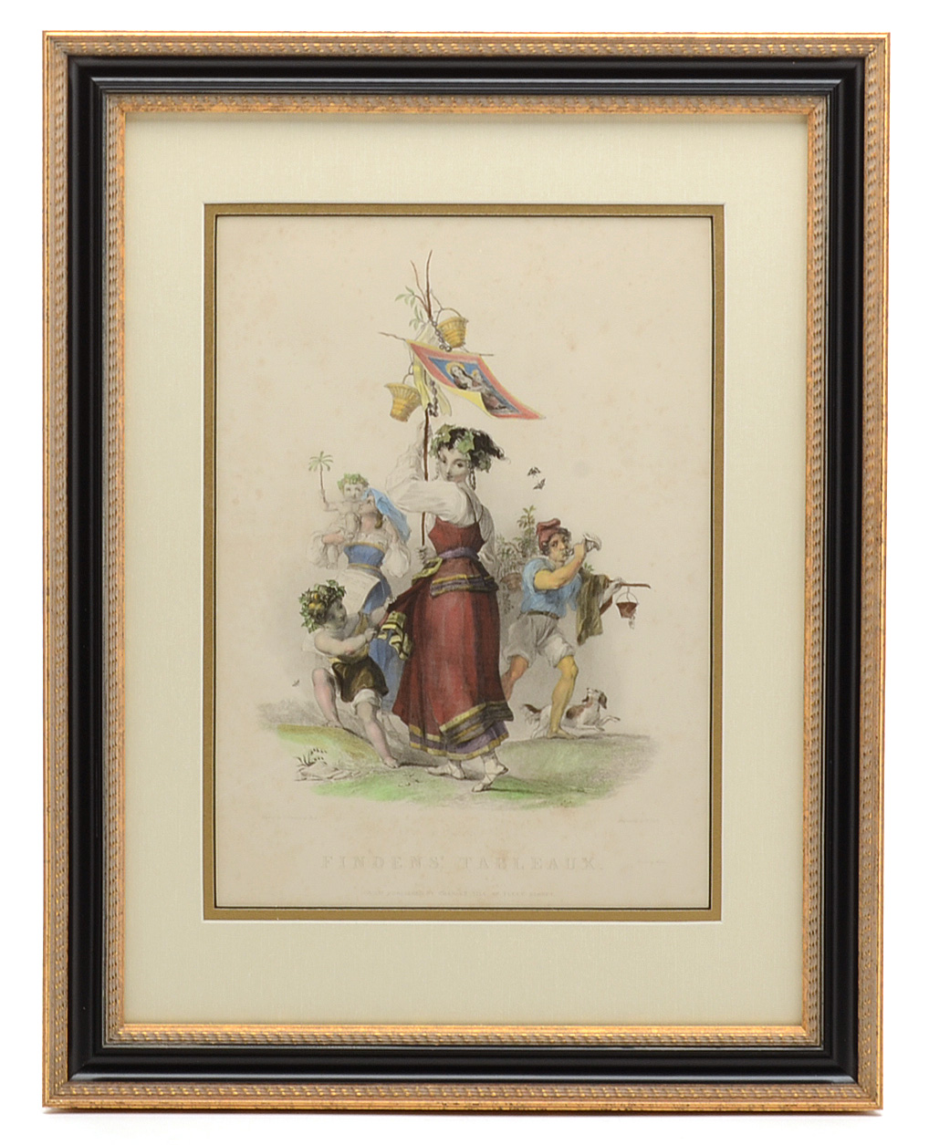 Eight 19th-Century Hand-Colored Steel Plate Engravings for 1837 Edition of "Finden's Tableaux"