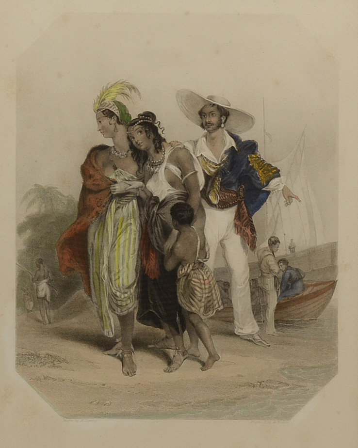 Eight 19th-Century Hand-Colored Steel Plate Engravings for 1837 Edition of "Finden's Tableaux"