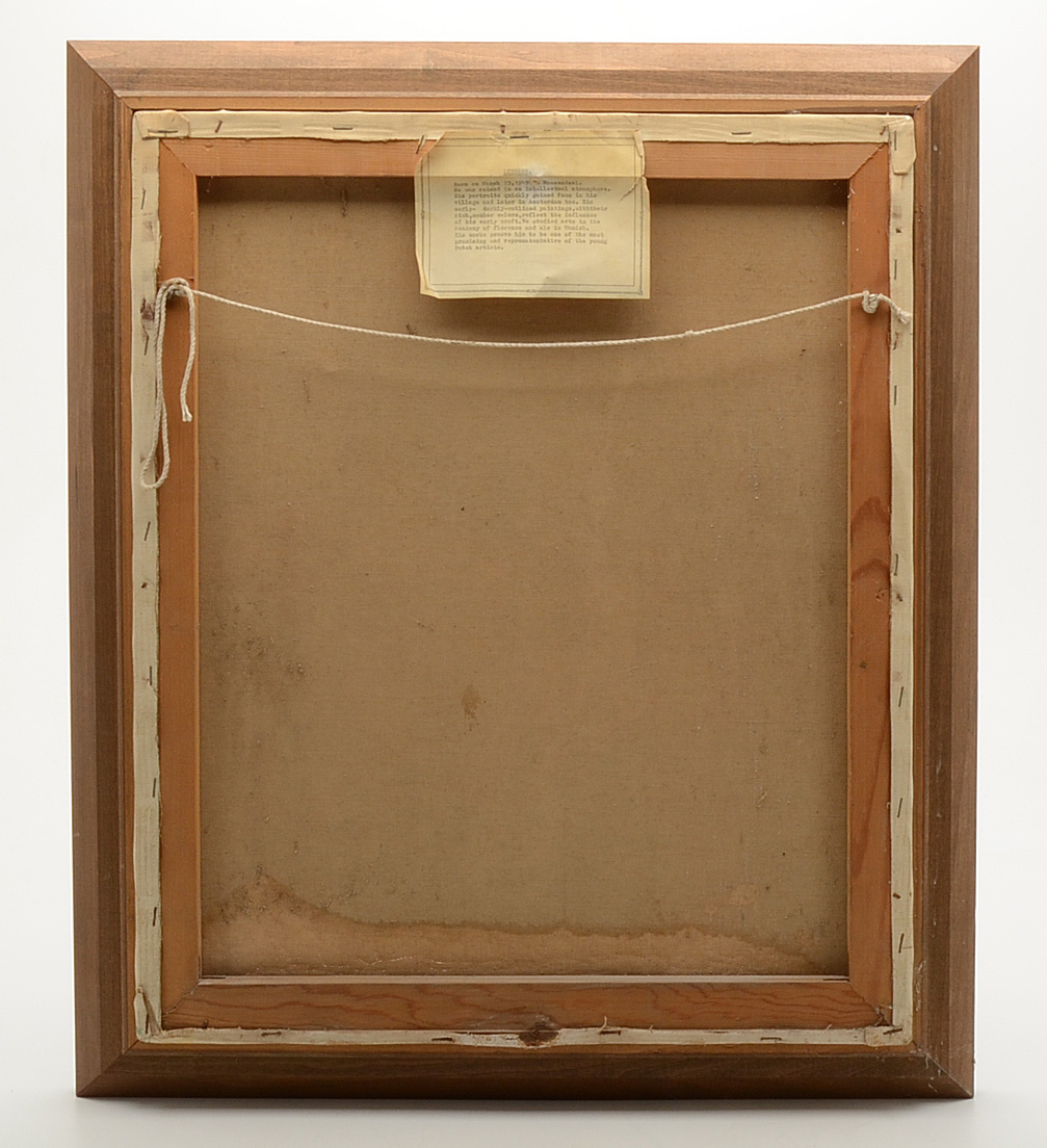 J. Lubbers Original Oil Portrait on Canvas