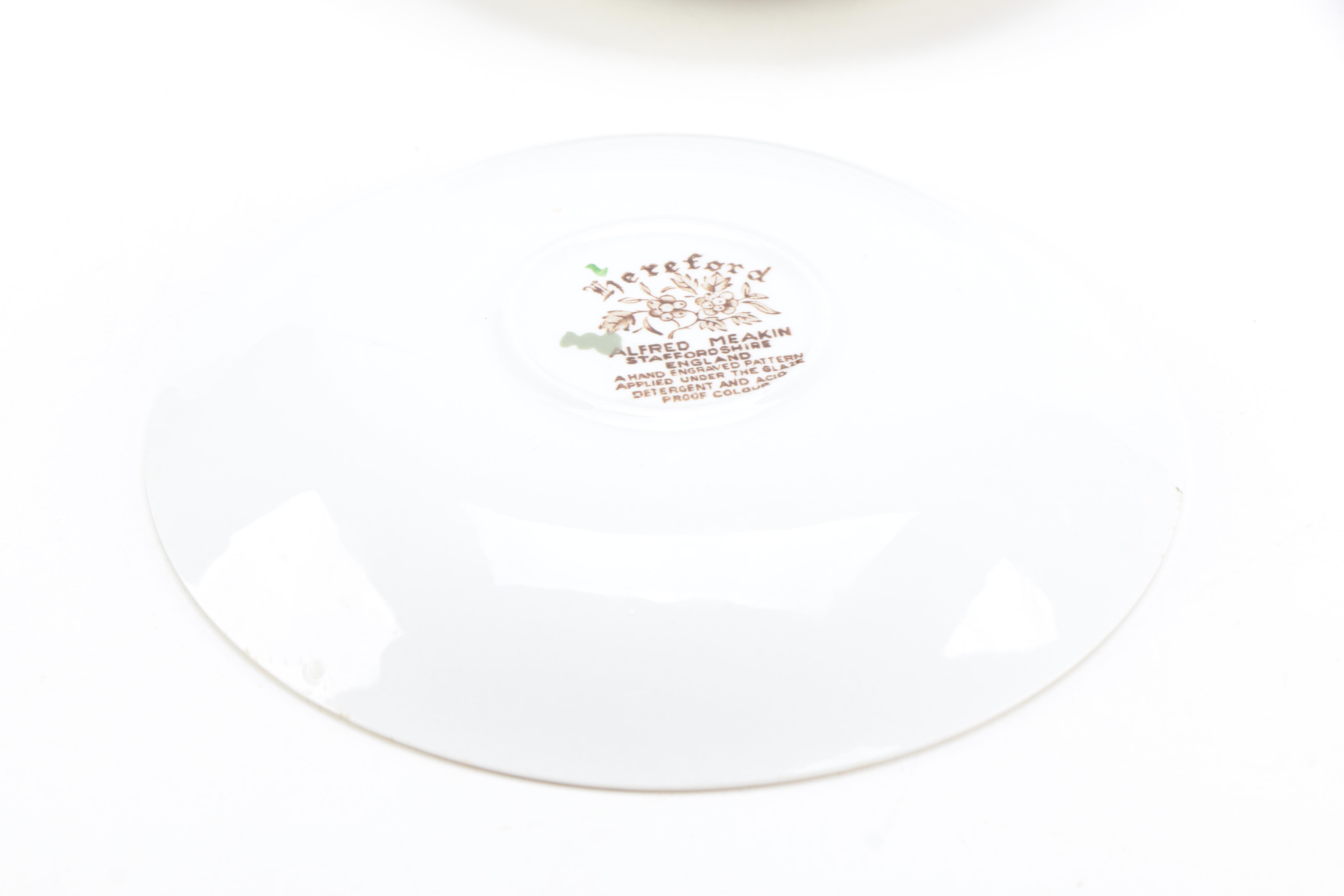 Alfred Meakin "Hereford" Tea Cups and Sauce