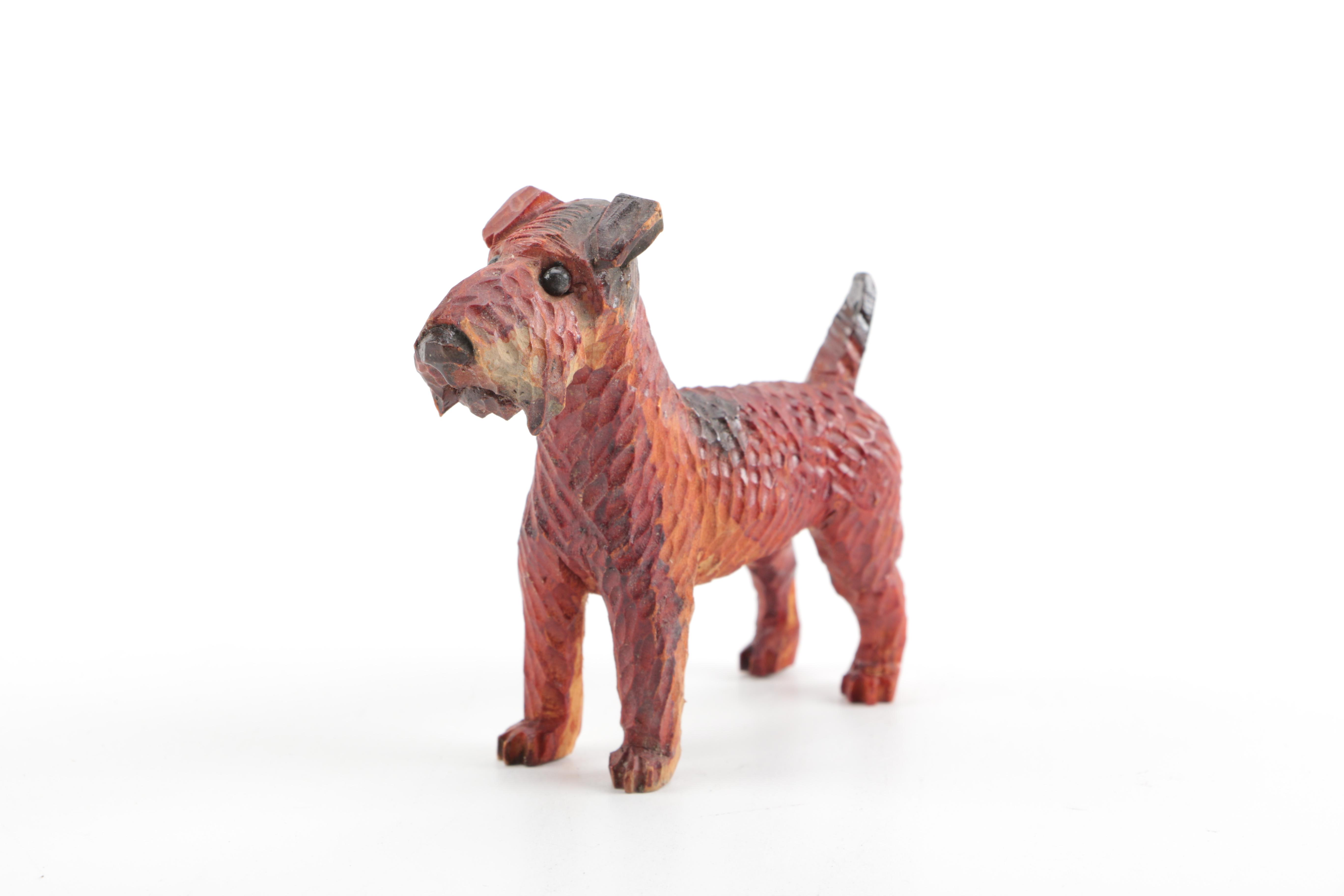Hand Carved Wooden Dogs European