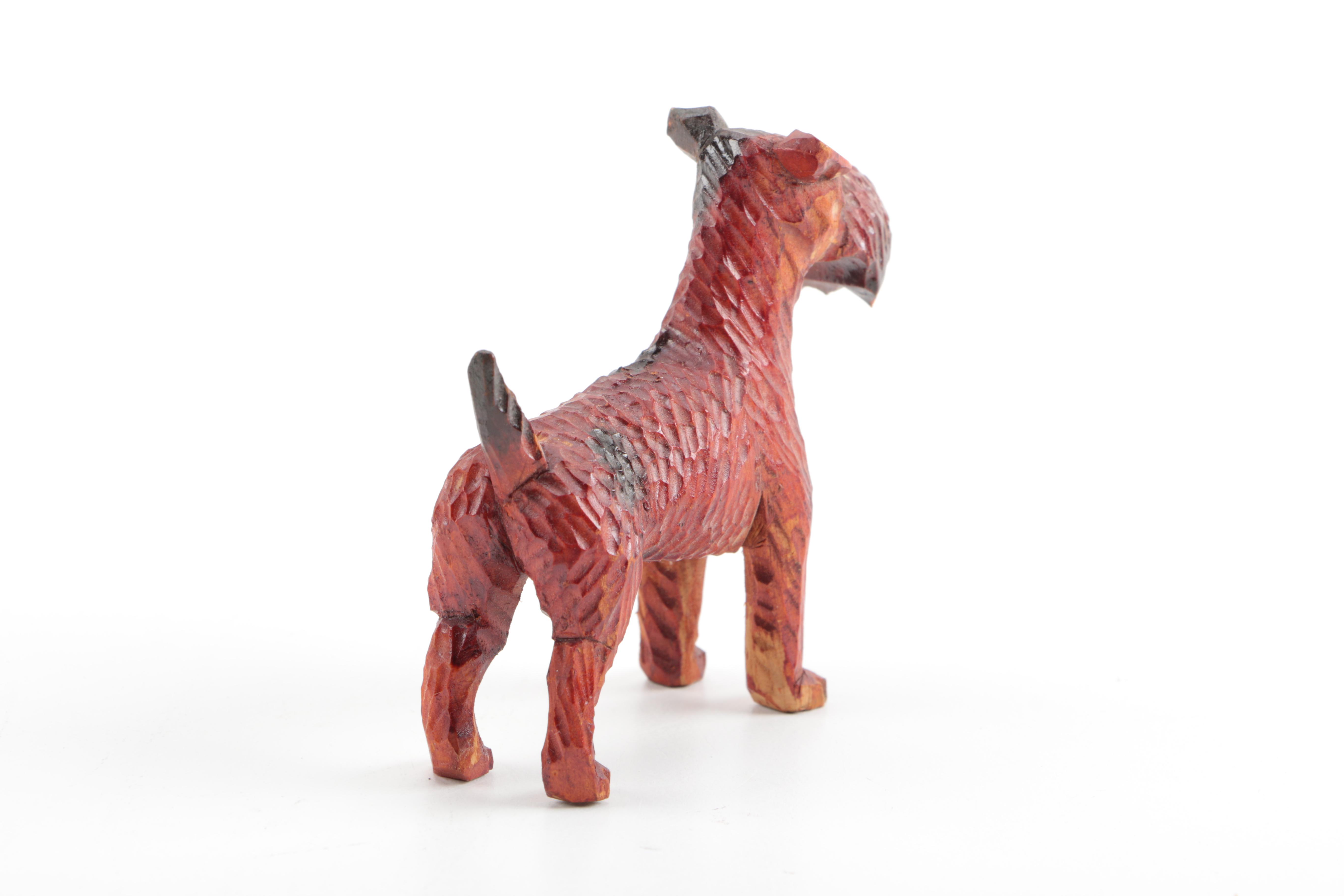 Hand Carved Wooden Dogs European