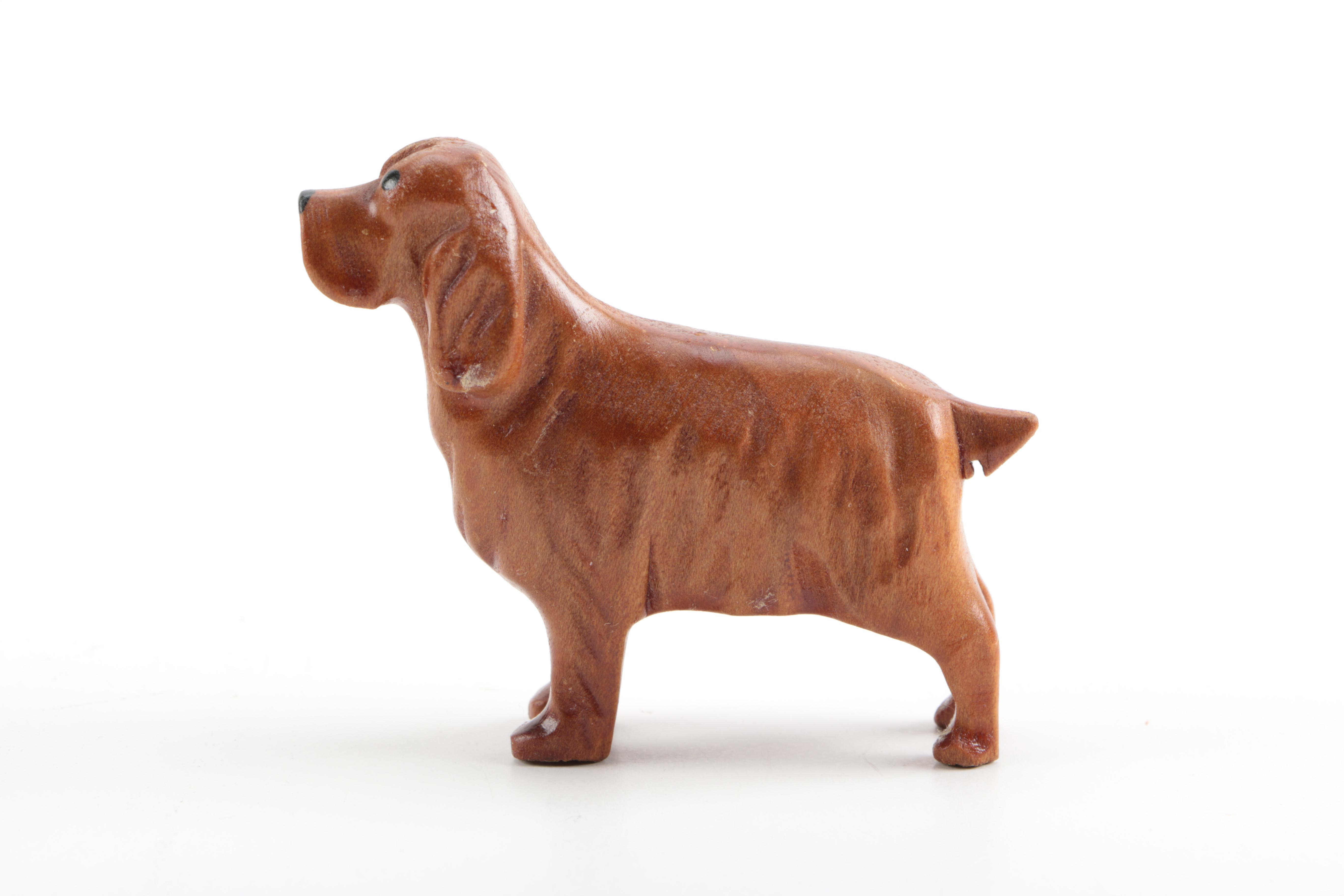 Hand Carved Wooden Dogs European
