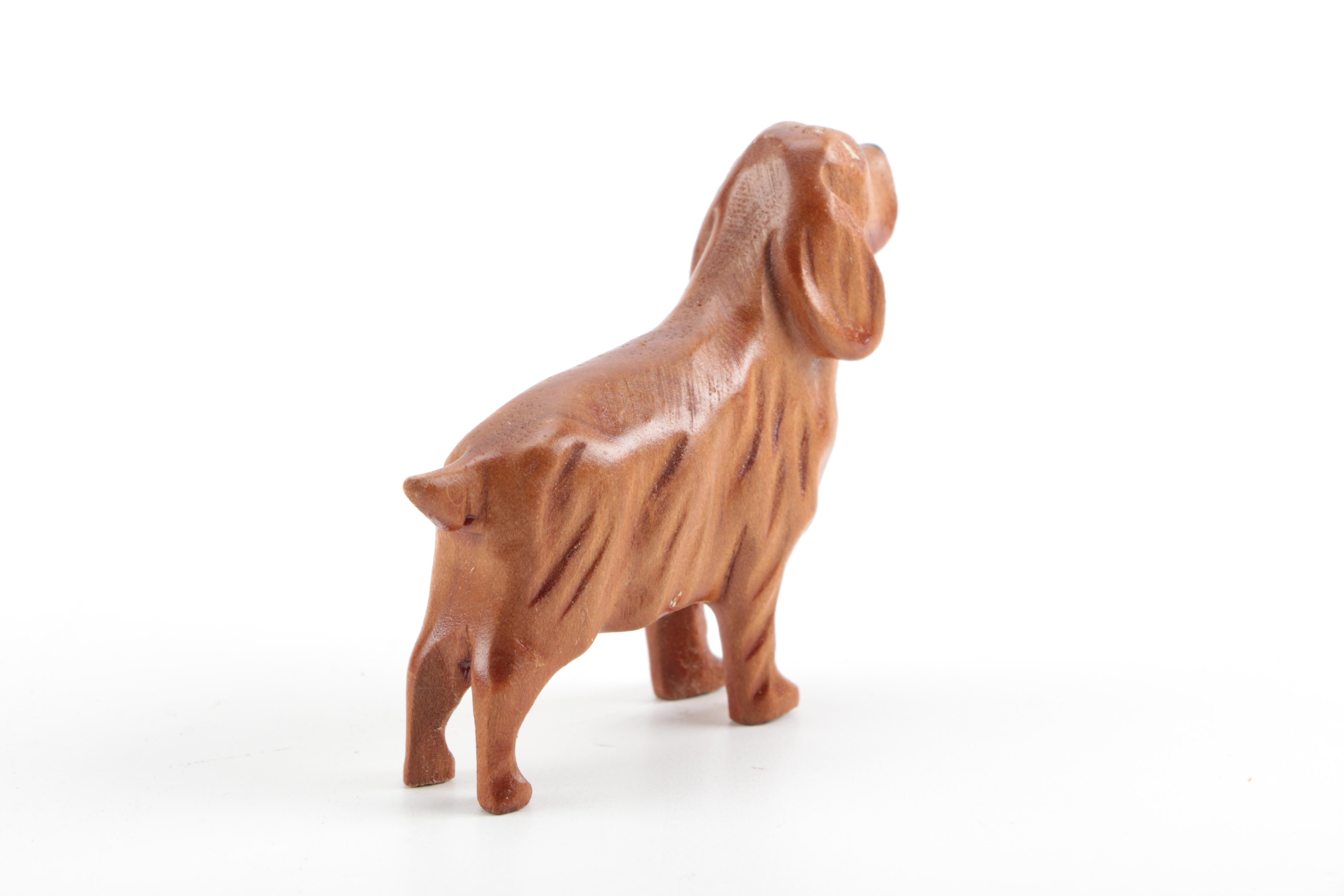 Hand Carved Wooden Dogs European