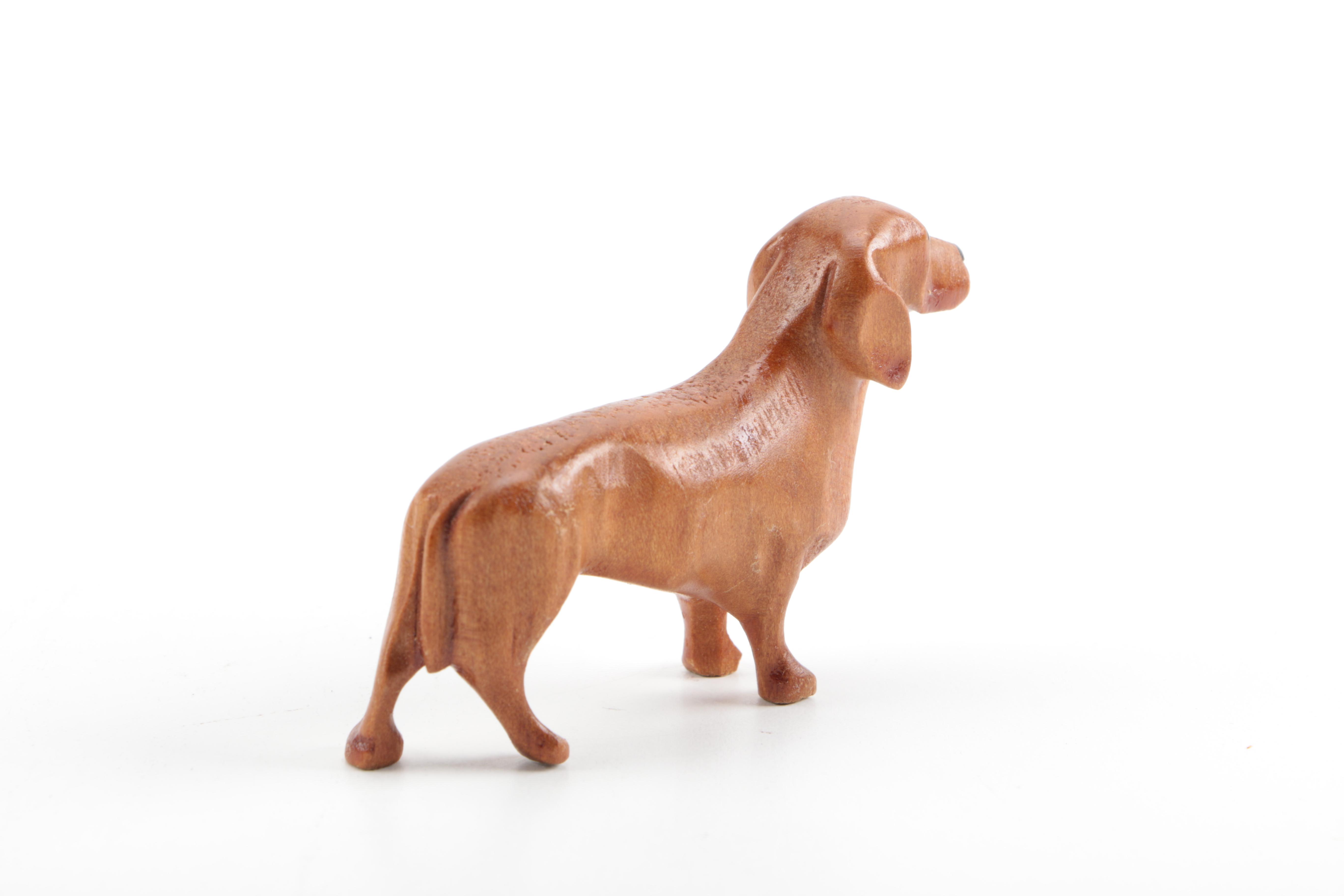 Hand Carved Wooden Dogs European