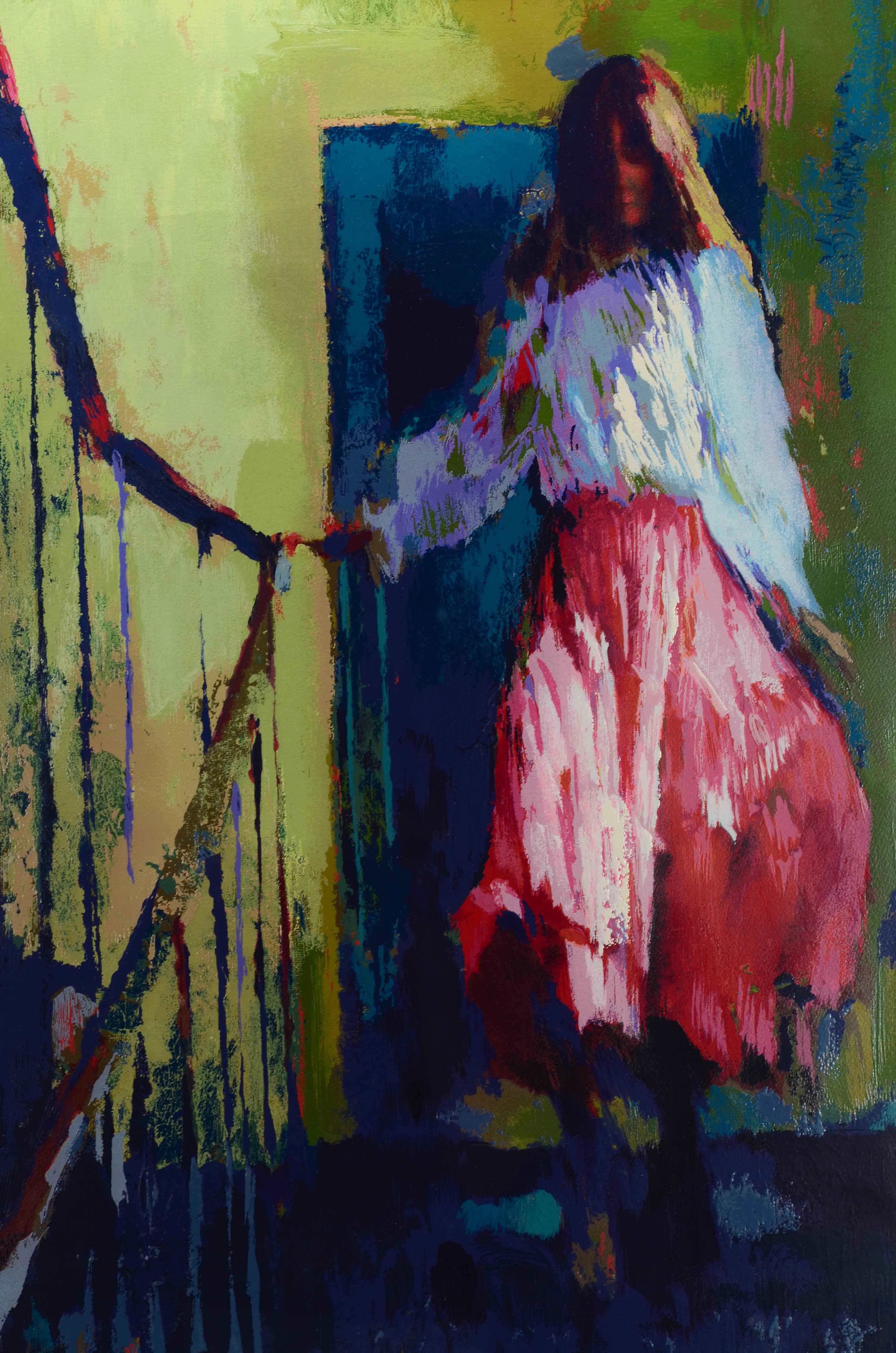 Nicola Simbari Signed Artist's Proof Serigraph "L'Escalier"