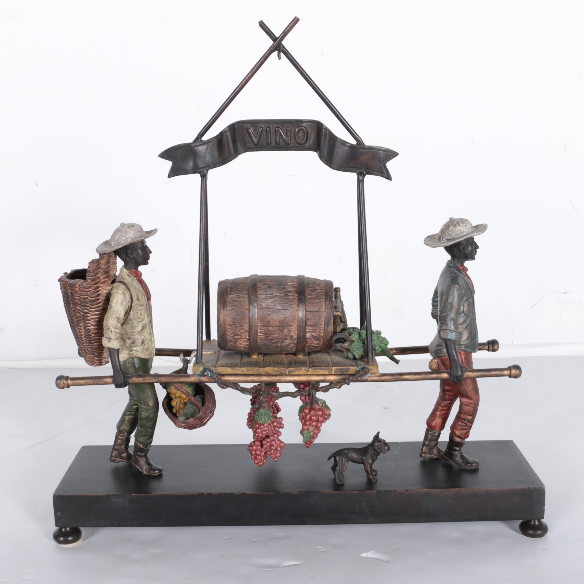 "Vino" Metal Figurine Display