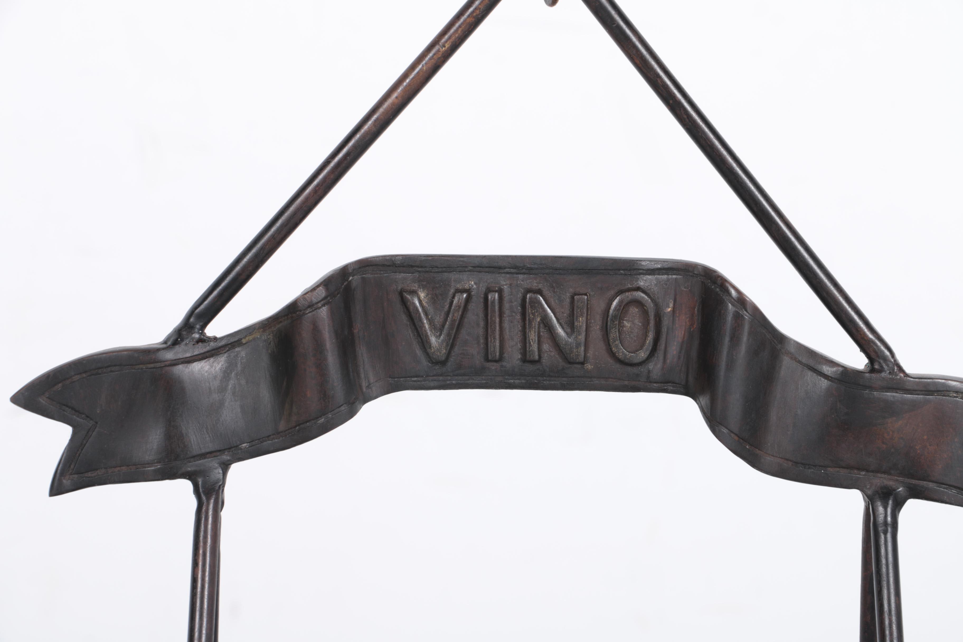 "Vino" Metal Figurine Display