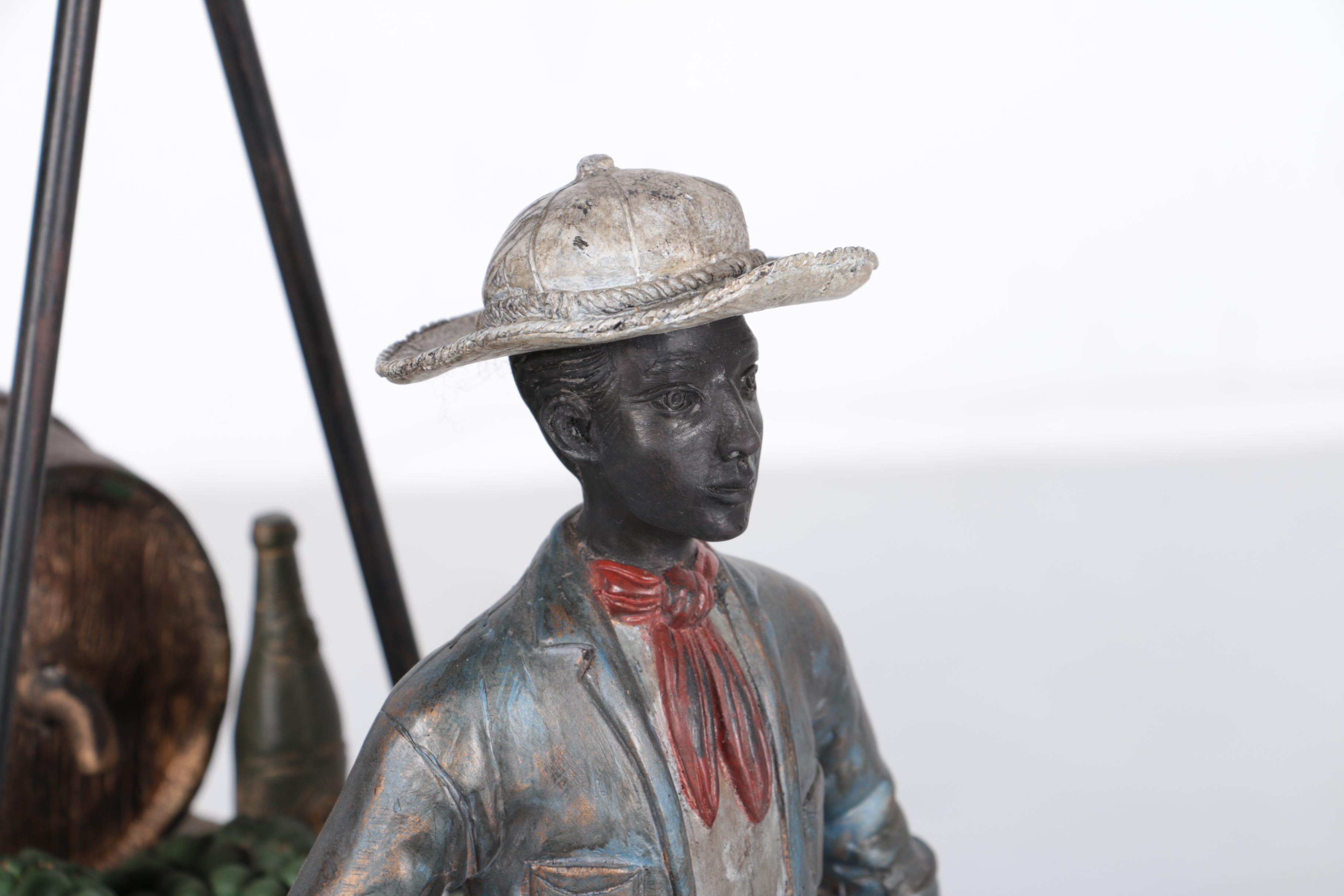 "Vino" Metal Figurine Display