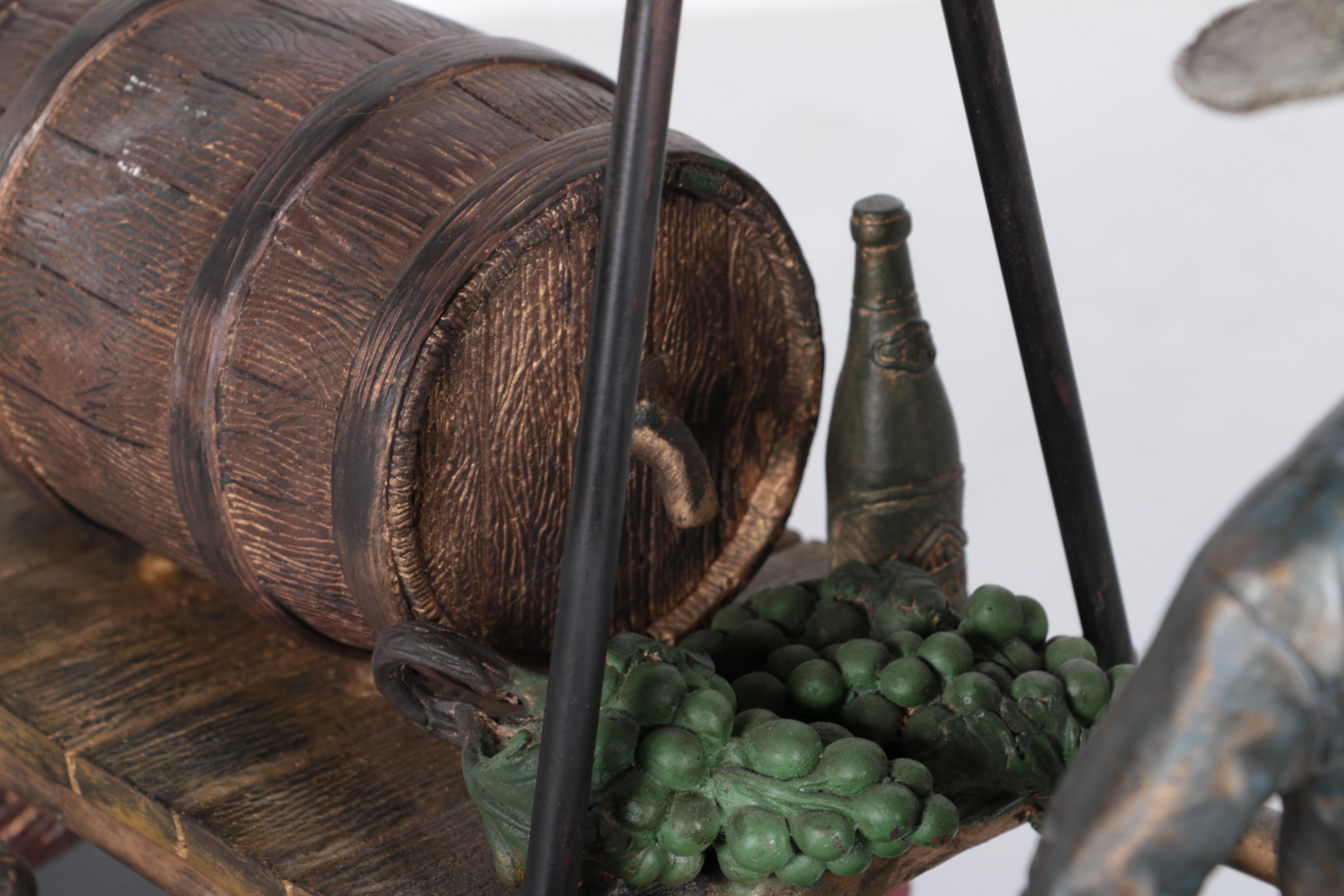 "Vino" Metal Figurine Display