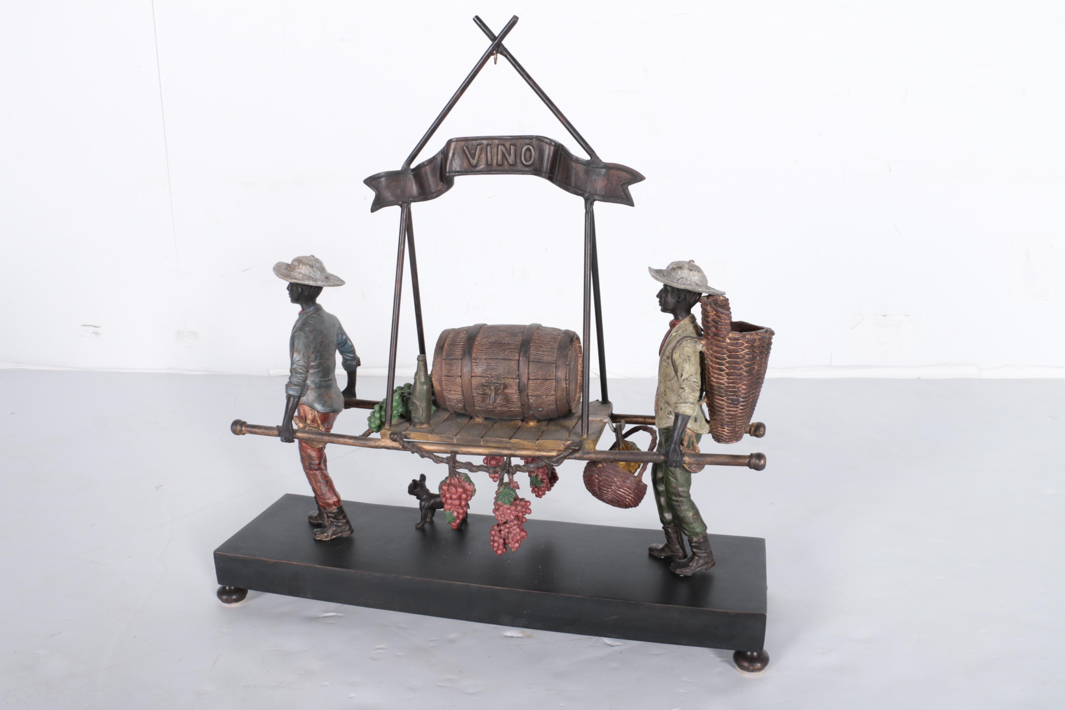 "Vino" Metal Figurine Display