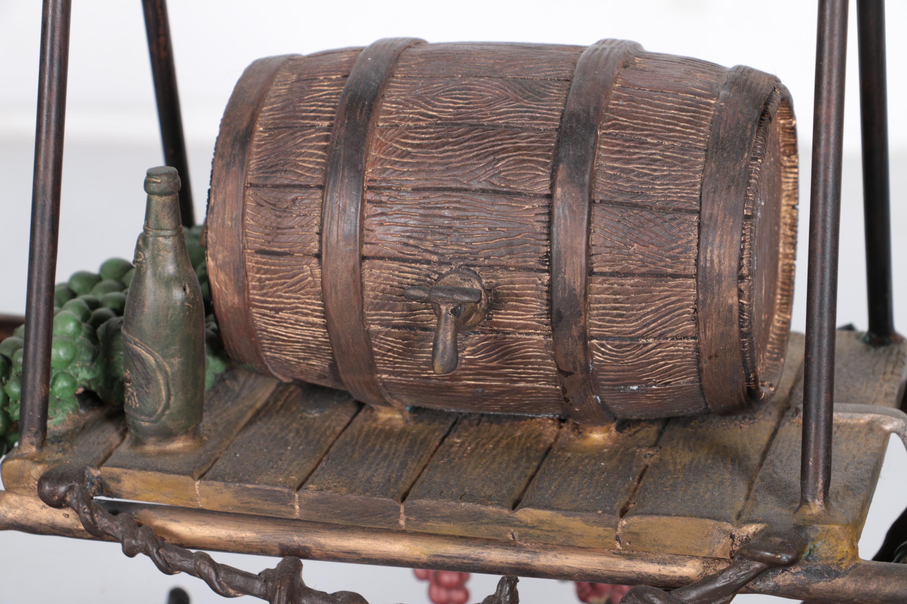 "Vino" Metal Figurine Display