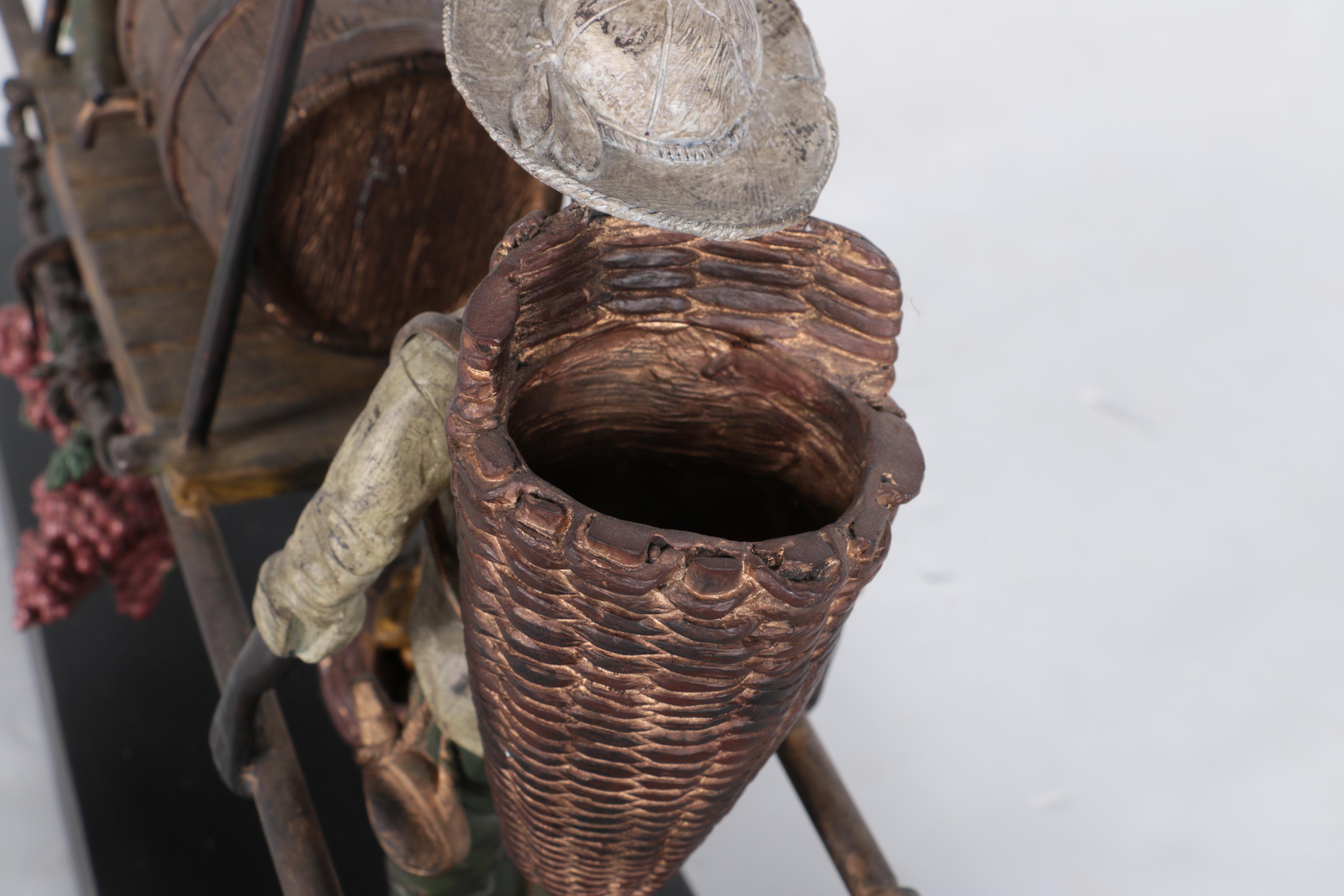 "Vino" Metal Figurine Display