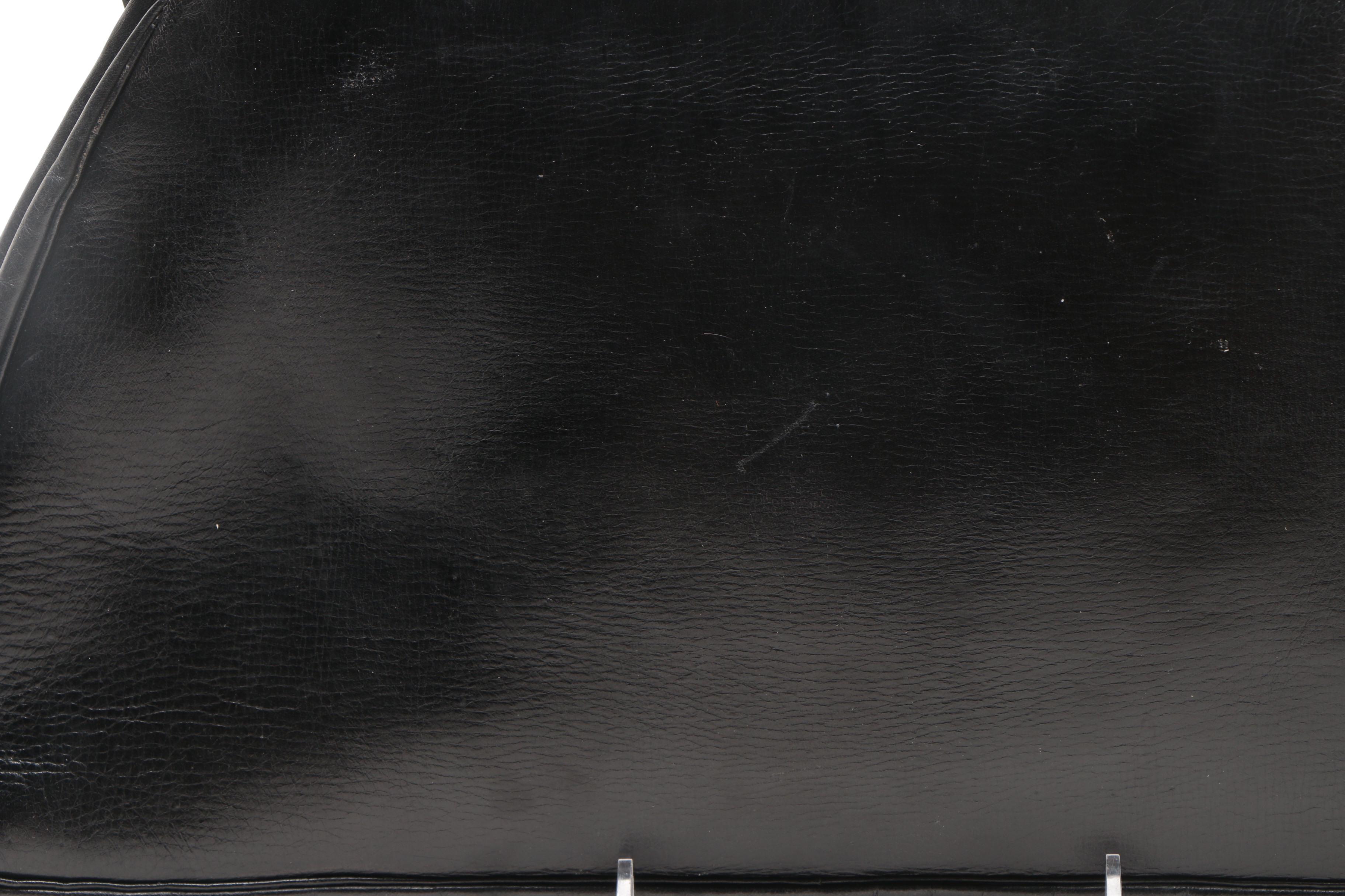 1940's Black Leather Clutch and Carlo Falchi Handbag