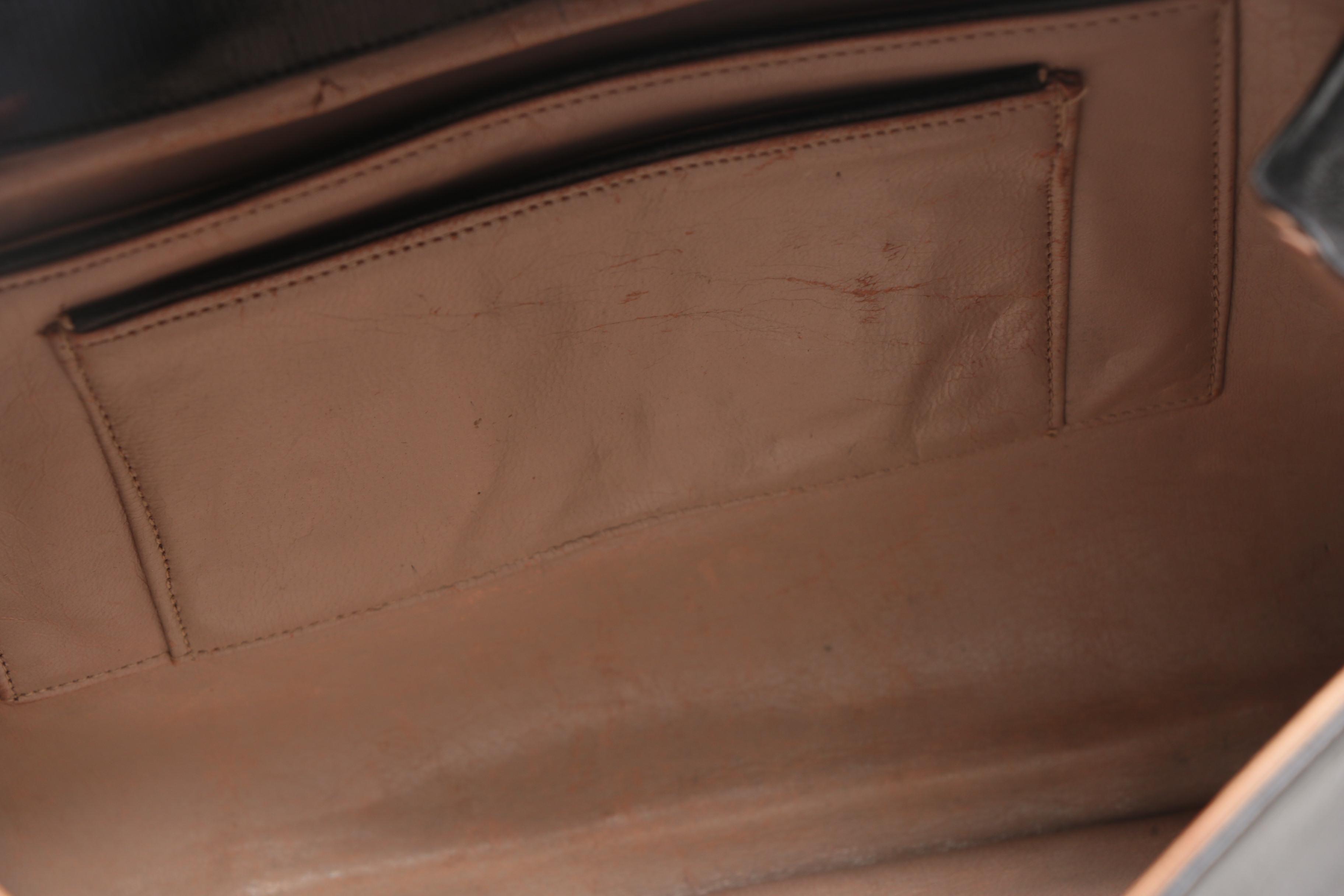 1940's Black Leather Clutch and Carlo Falchi Handbag