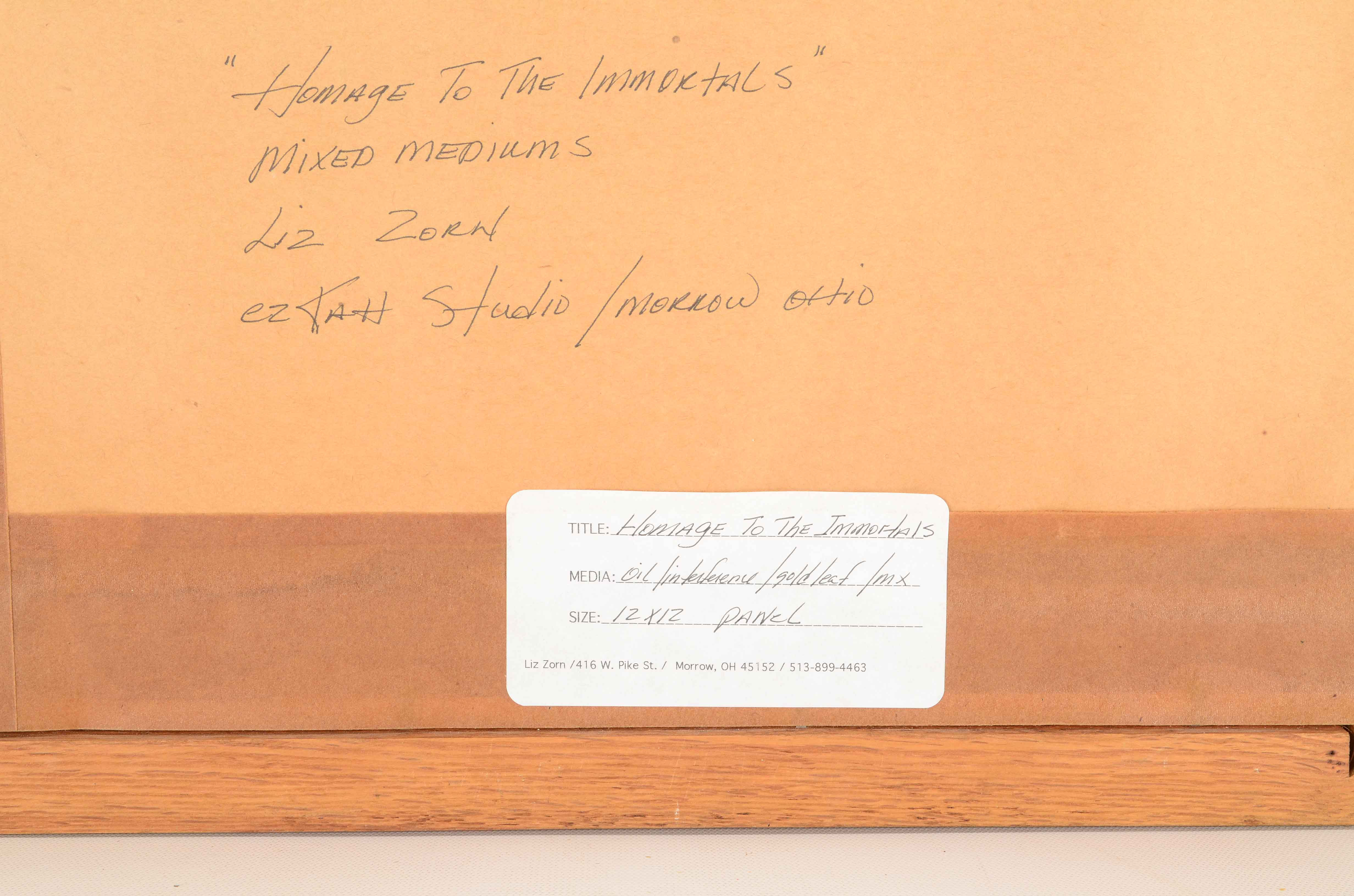 Liz Zorn Original Mixed Media Painting "Homage to the Immortals"