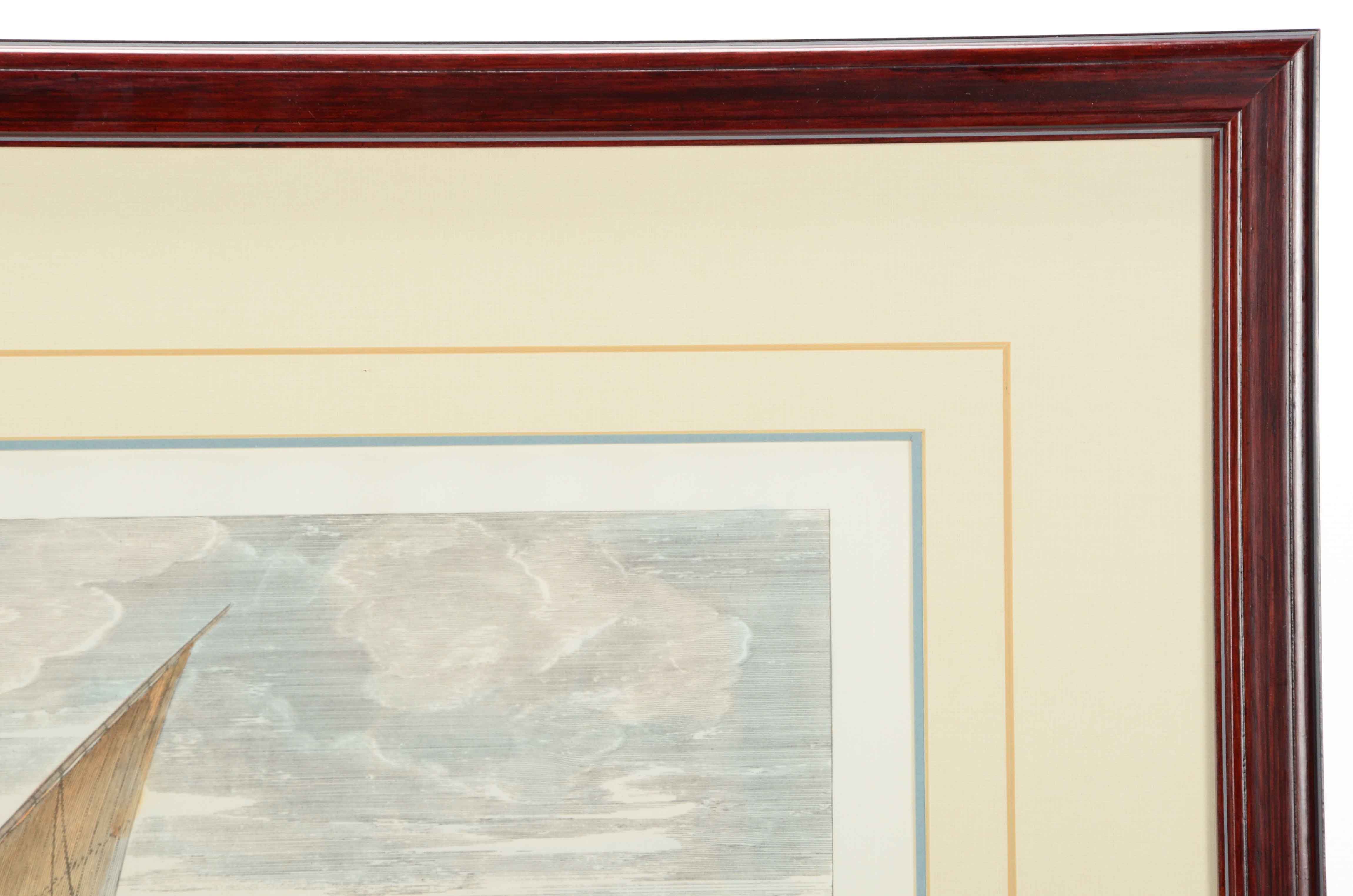 Lithograph Reproduction after Claude Randon "Galeasse a la Voile"