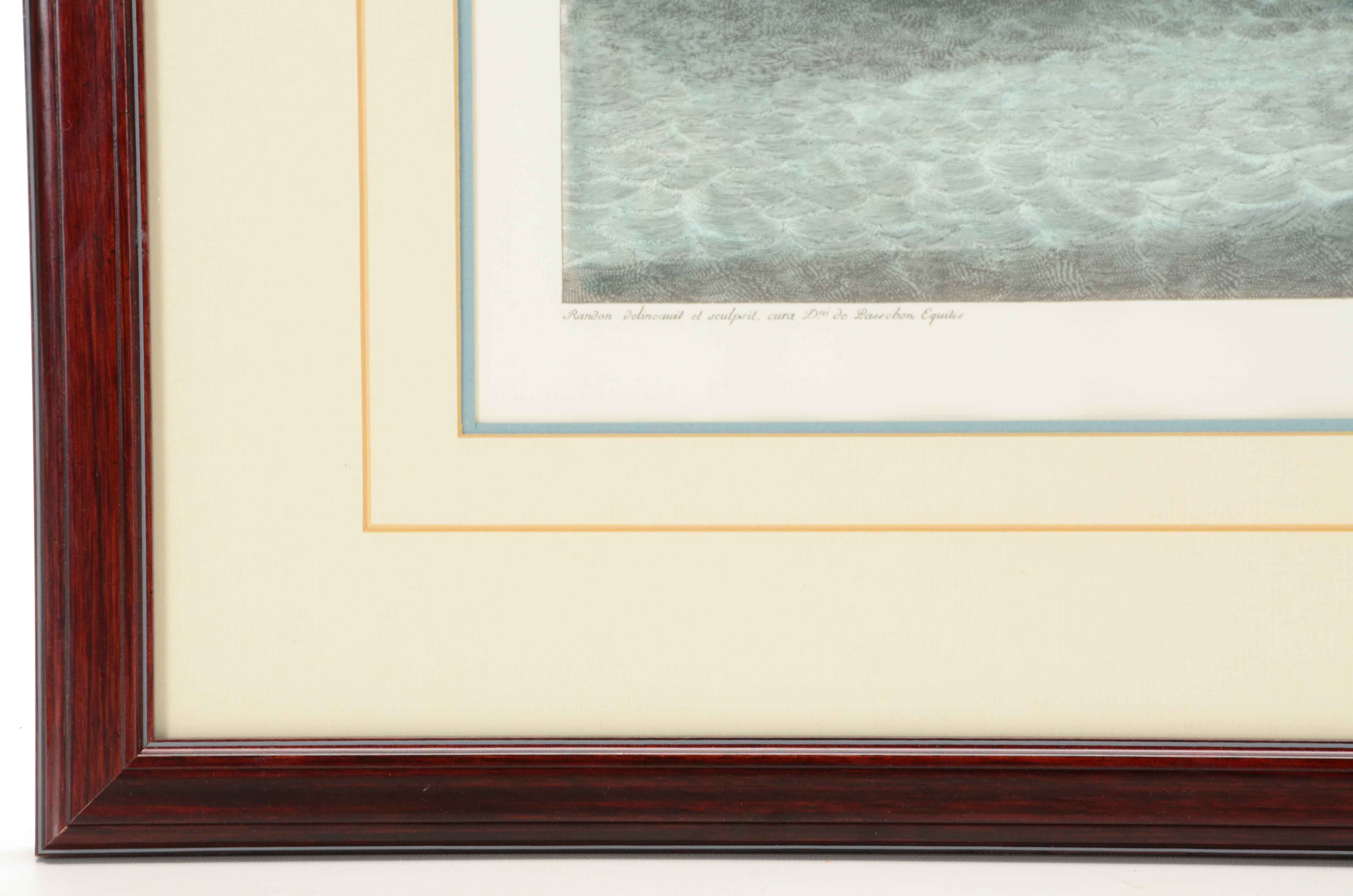 Lithograph Reproduction after Claude Randon "Galeasse a la Voile"