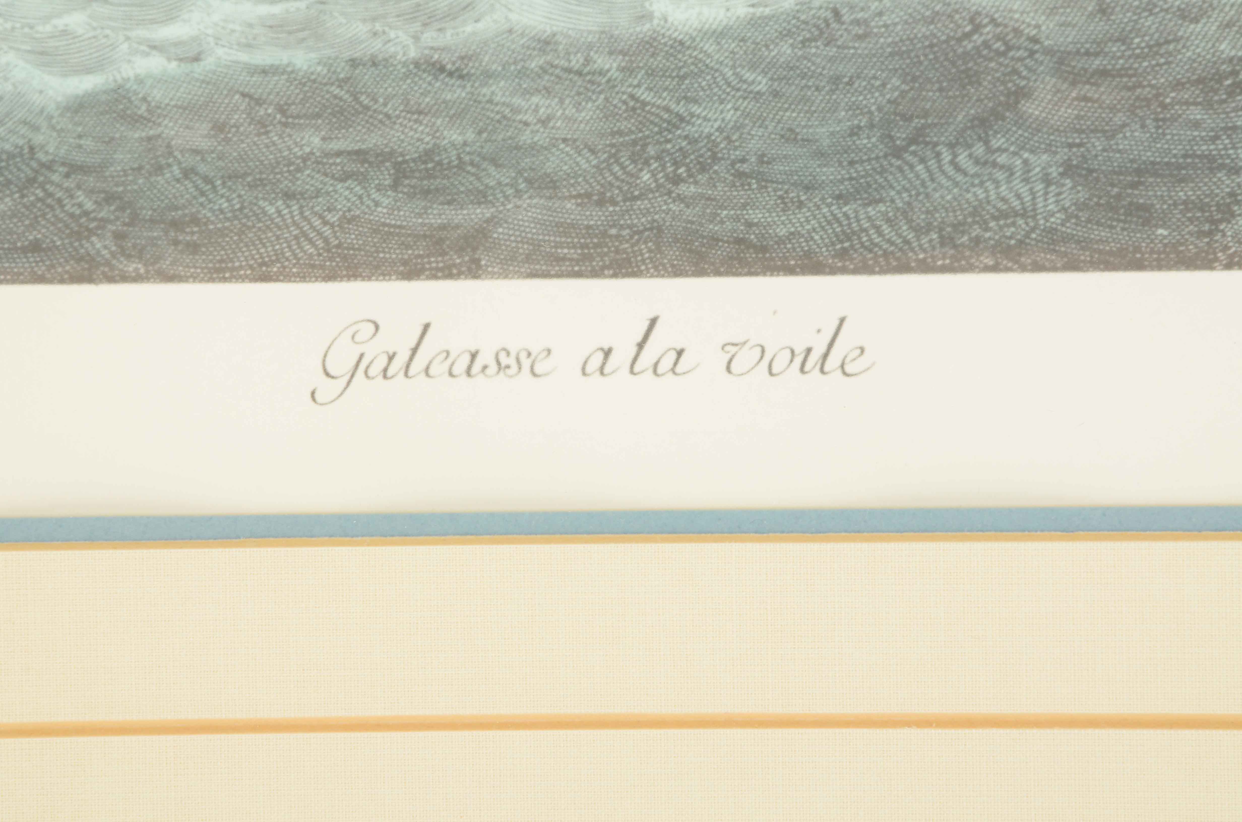 Lithograph Reproduction after Claude Randon "Galeasse a la Voile"