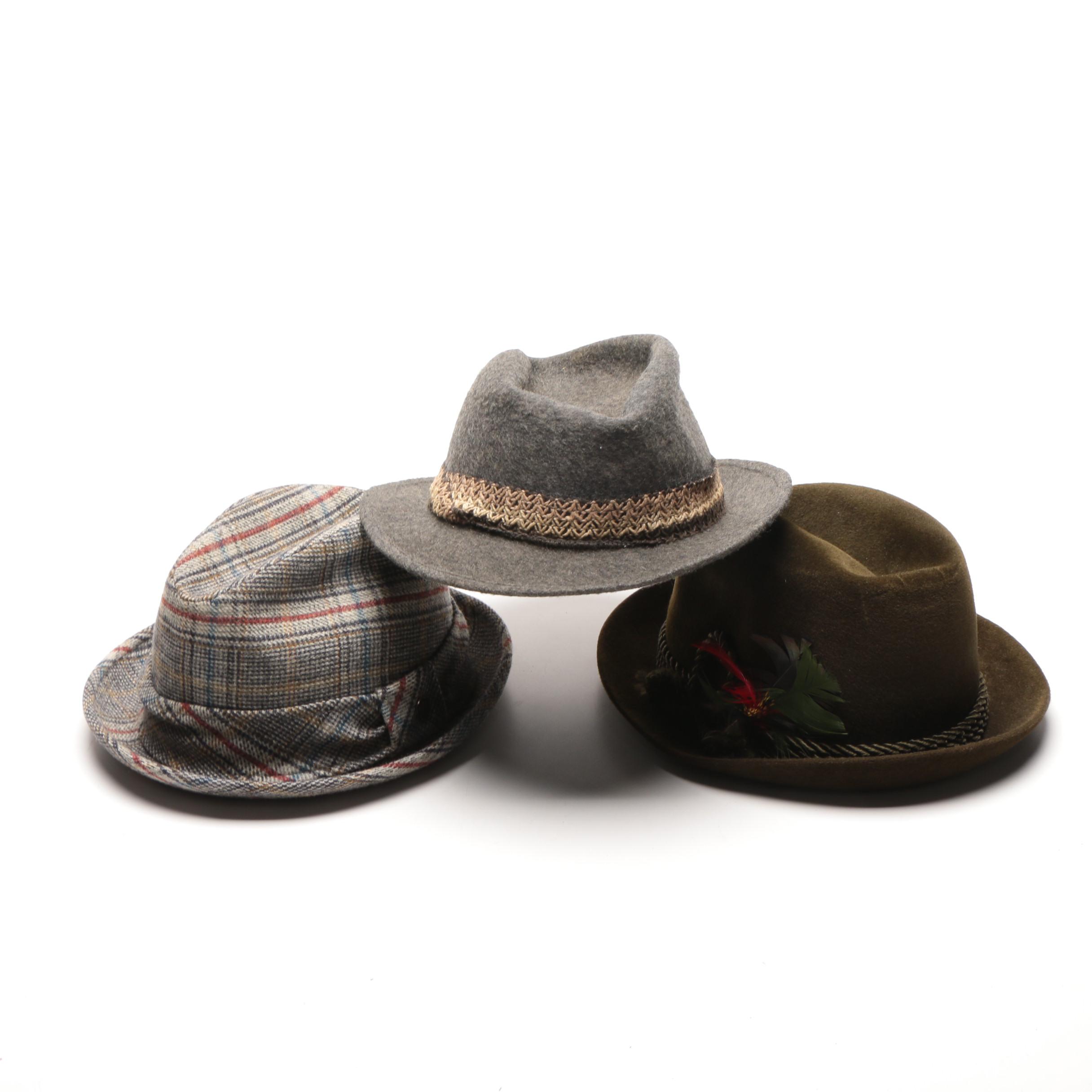 Felted Fedoras and Tyrolean Hats Including Stetson