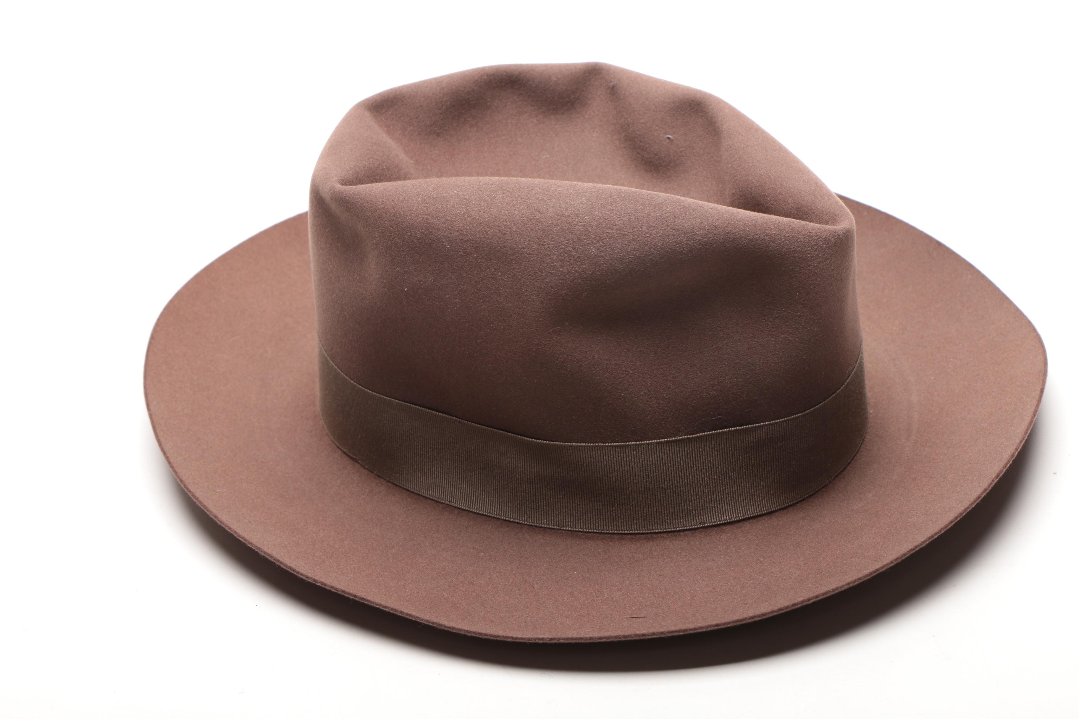 Borsalino Brown Felted Nutria Hat